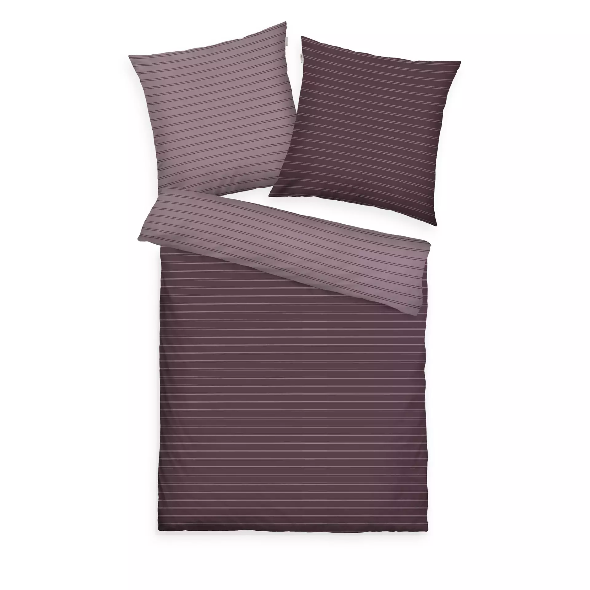 Satin-Bettwäsche Streifen Wende Tom Tailor Textil 135 x 200 cm