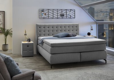 Bild von Boxspringbett ca. 216 x 122 x 194 cm Dreamoro grau