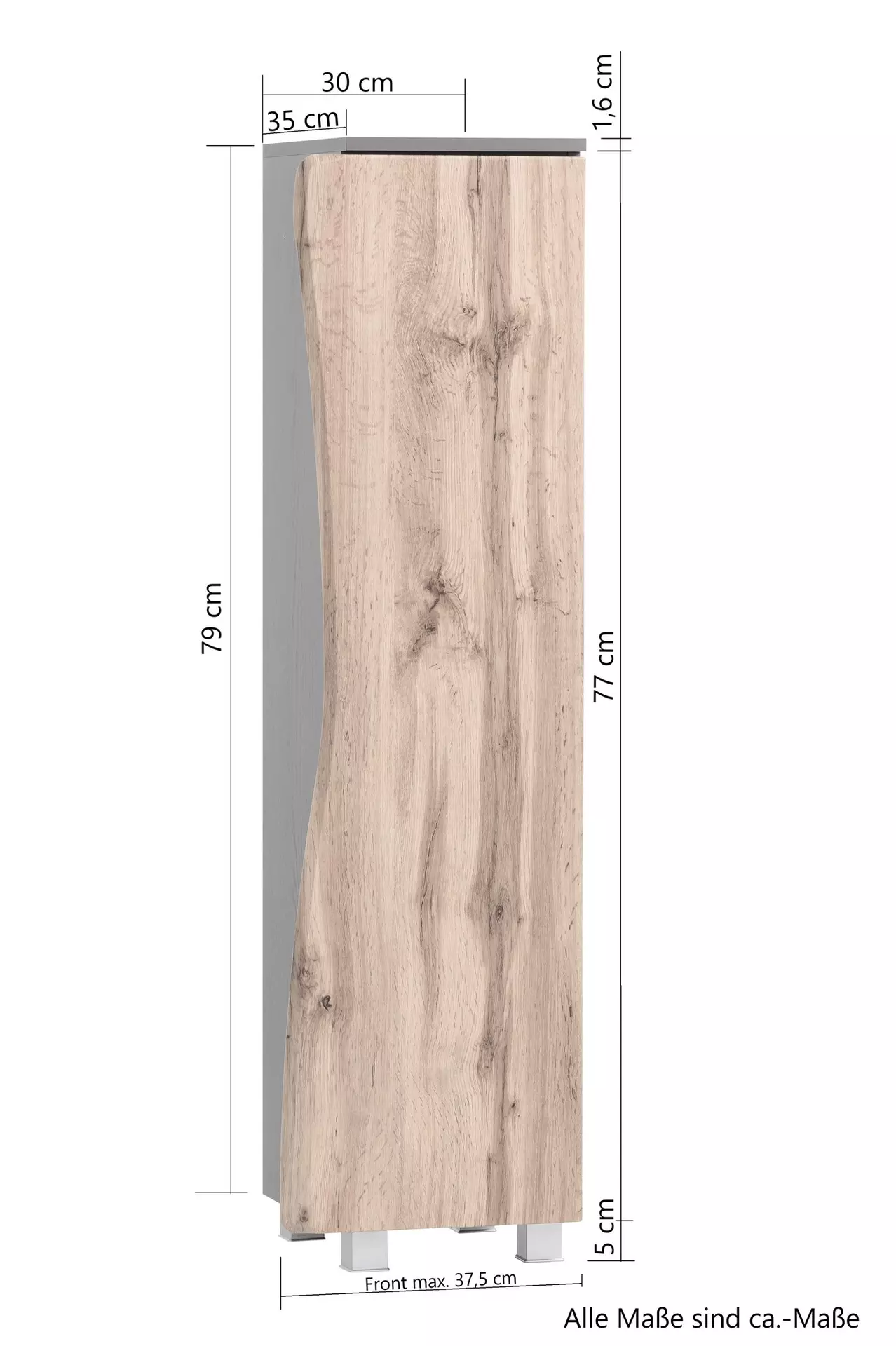Midischrank Kaprun Coco Badwelten Holzwerkstoff 35 x 130 x 30 cm