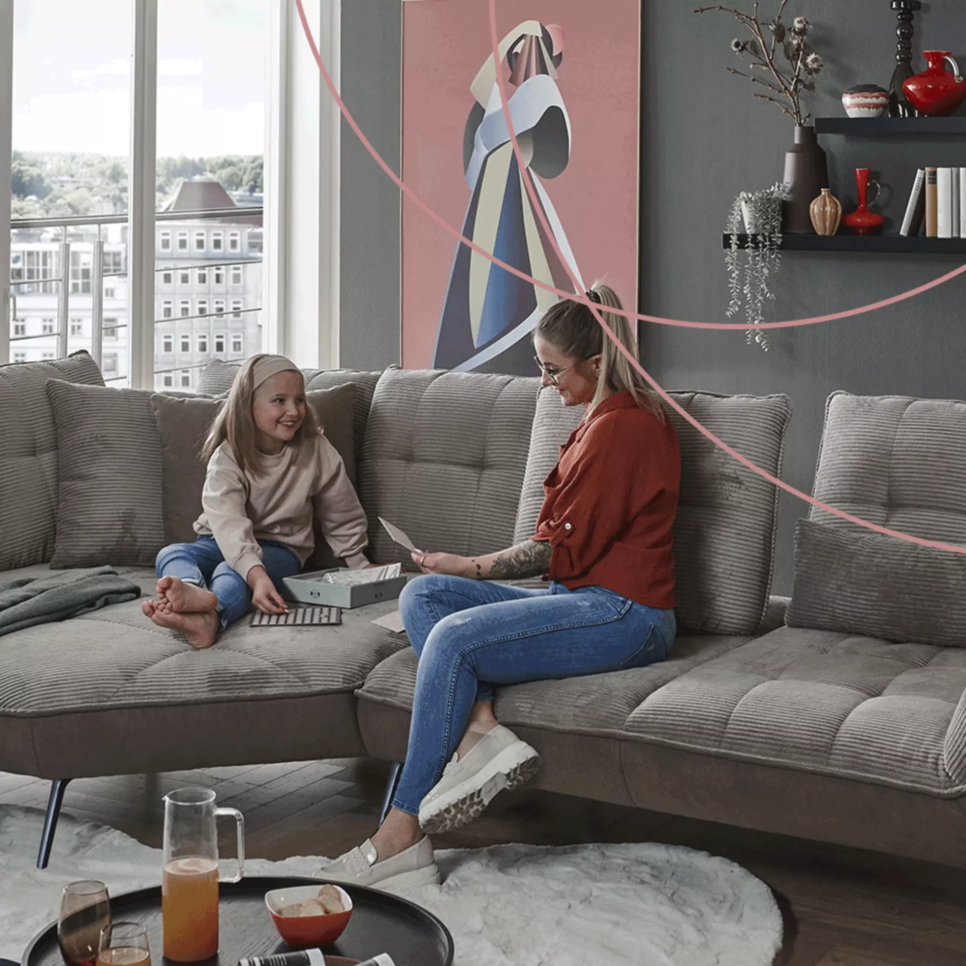 Mobil Banner zum Wohntipp Sofa für Familien mit Kindern und Haustieren