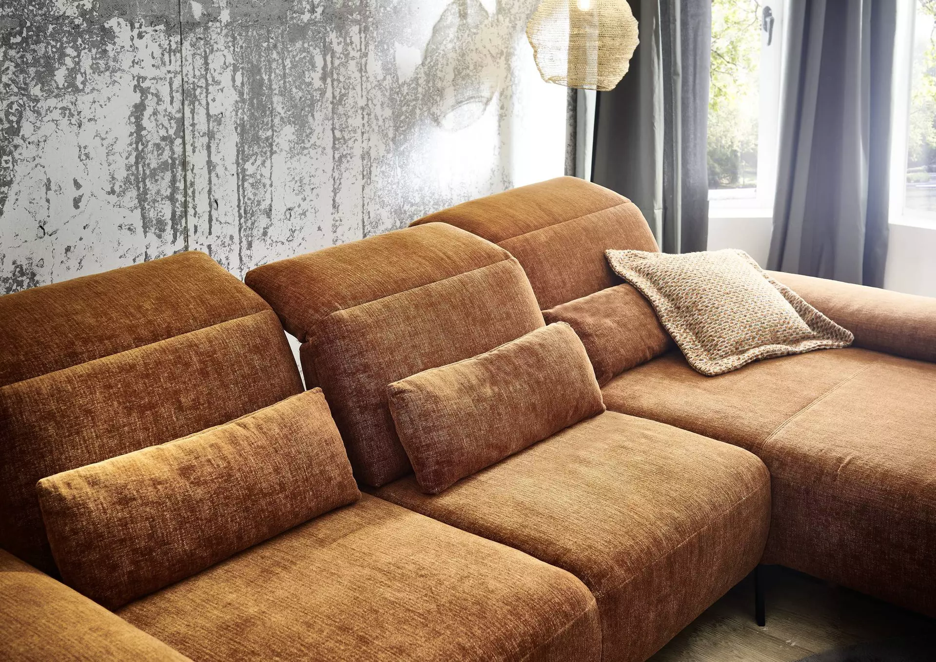 Polstergarnitur 1215 LASCONDO Textil 204 x 86 x 291 cm