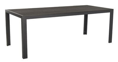 Bild von Gartentisch Metall schwarz ca. 205 x 74 x 90 cm