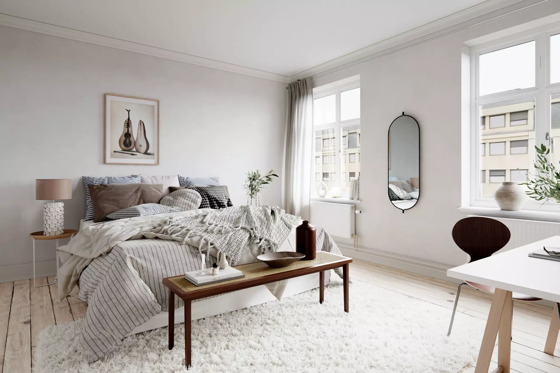 Tischleuchte FIORE BY RYDENS Textil 30 x 55 x 30 cm