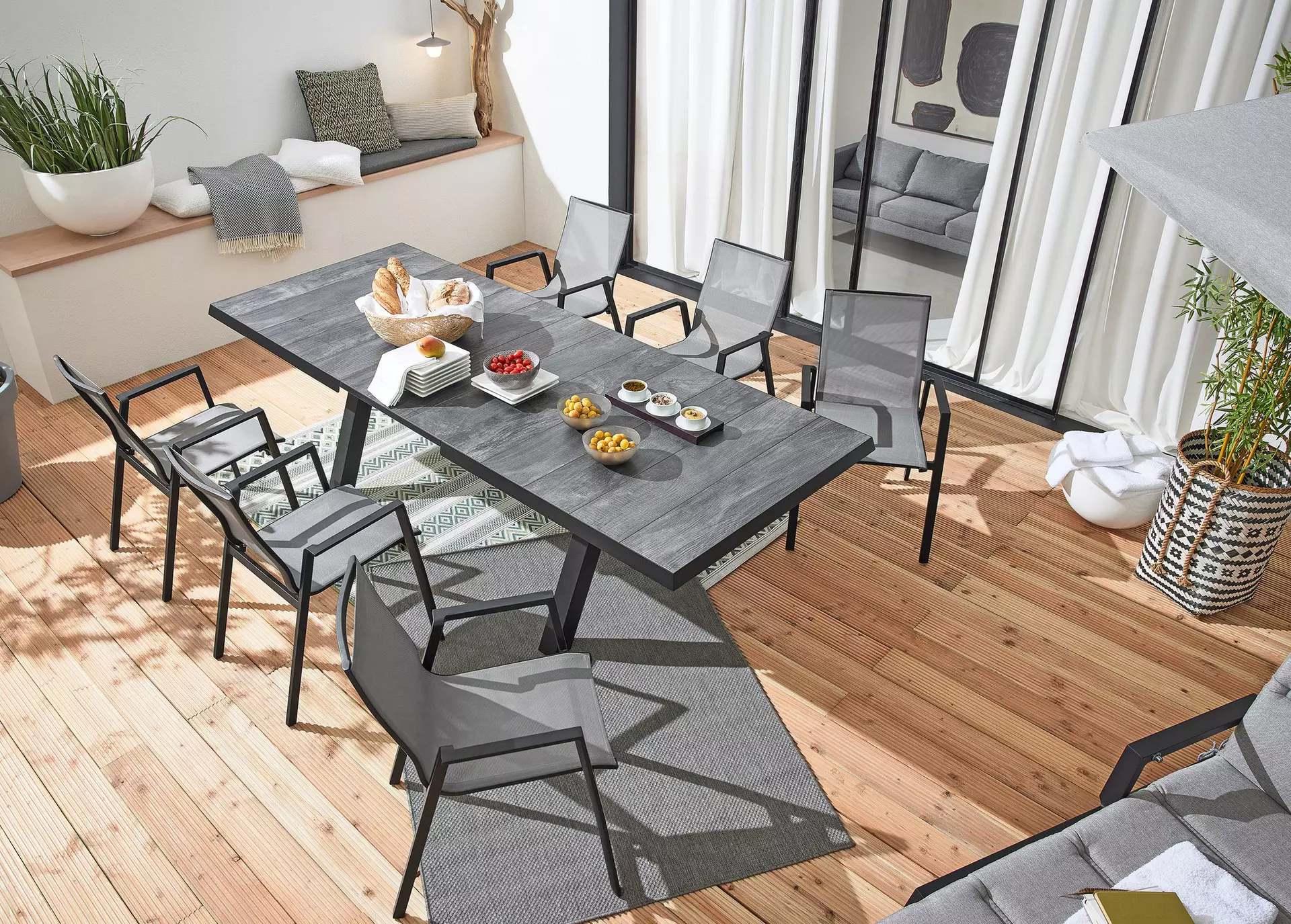 Stapelstuhl ACARNA MONDO Textil 65 x 88 x 56 cm