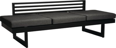 Bild von Sitzbank Textil grau ca. 216 x 73 x 80 cm