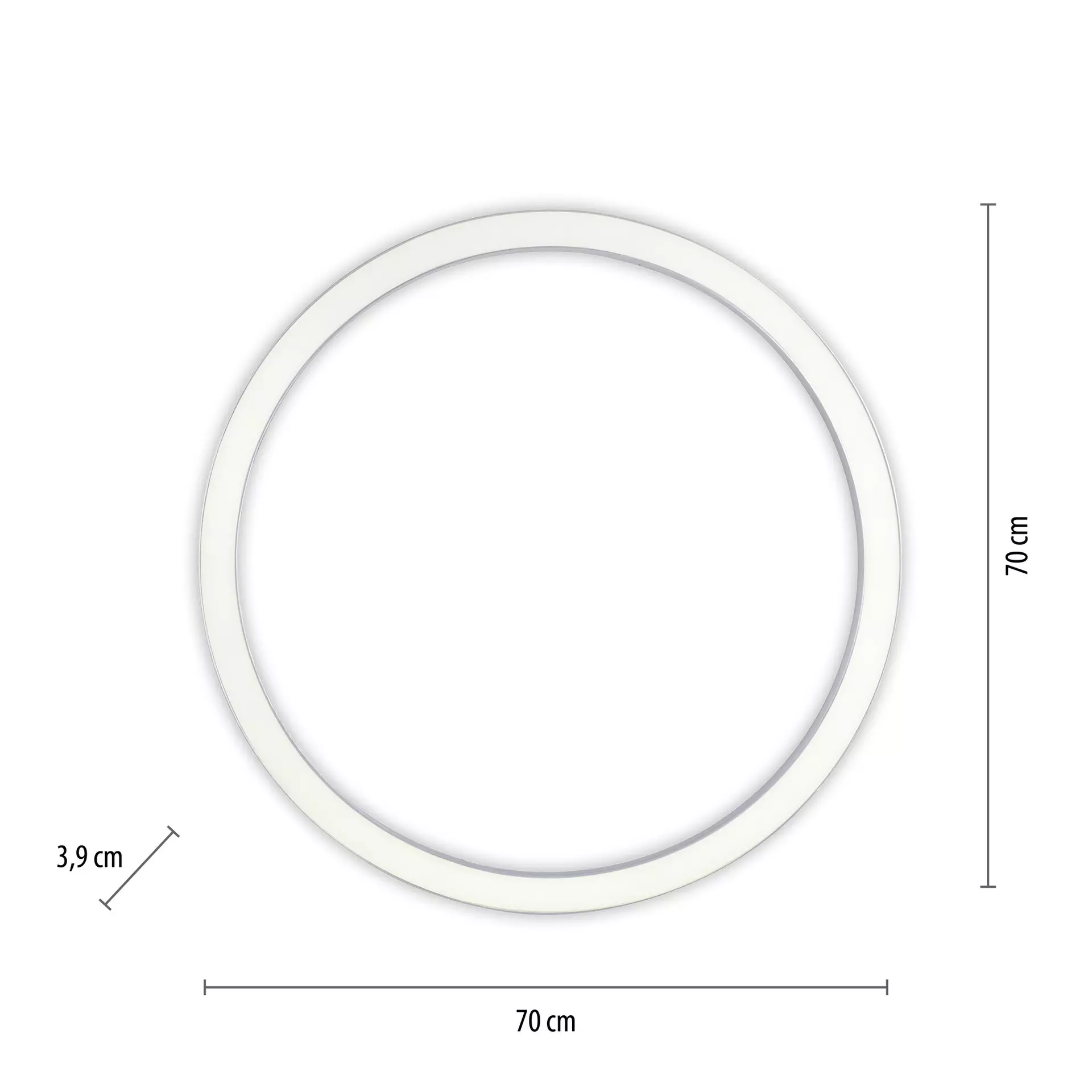 Deckenleuchte PURE-LINES Paul Neuhaus Metall 70 x 3 x 70 cm