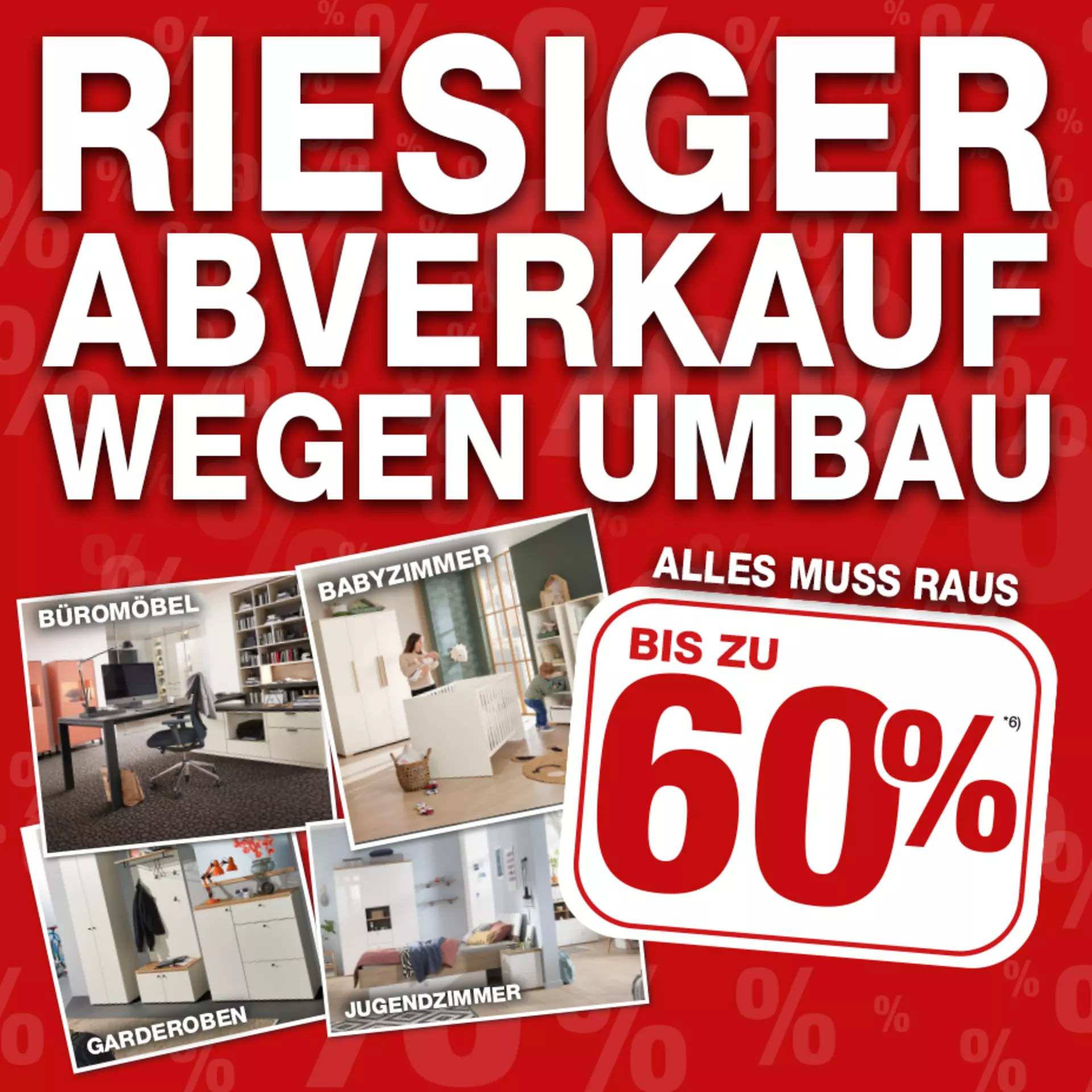 Jetzt 60% auf alle Büromöbel, Babyzimmer, Garderoben undJugendzimmer-Möbelschnäppchen bei Möbel Inhofer in Senden sichern!