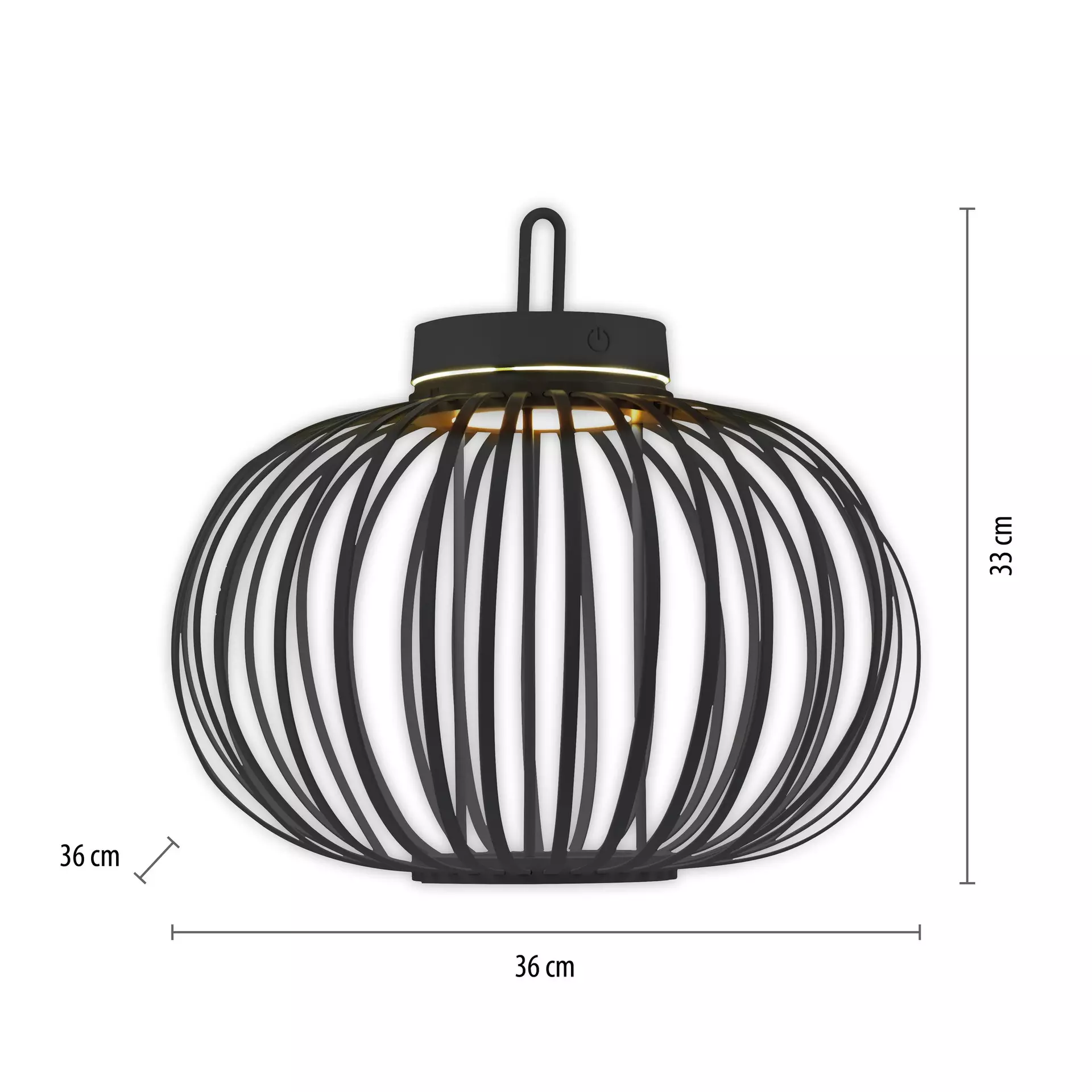 Tischleuchte AKUBA JUST LIGHT Metall 36 x 33 x 36 cm