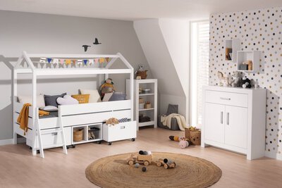 Bild von Hausbett ca. 90x200 cm Holzwerkstoff