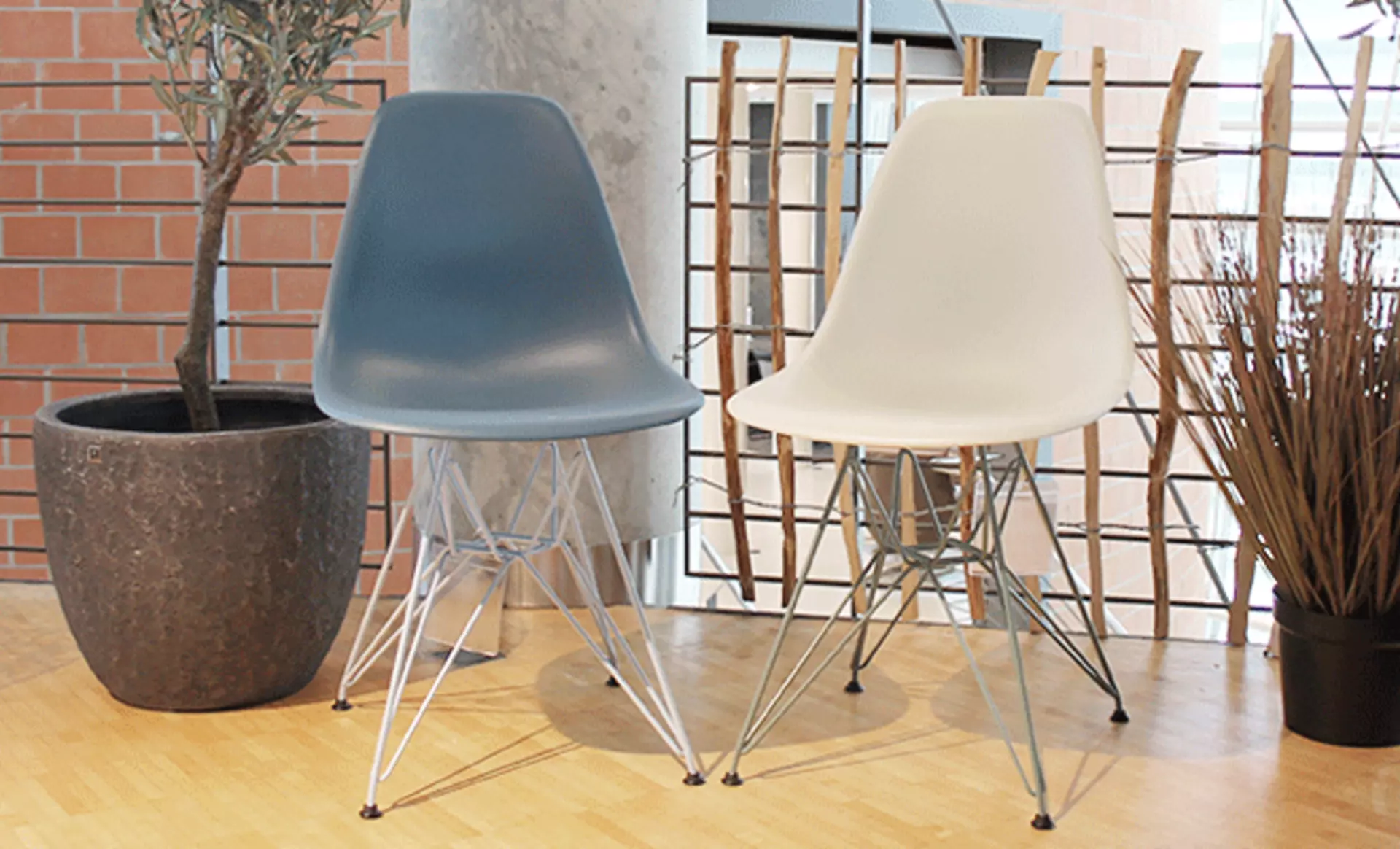 Der Eams Plastic Side Chair in zwei besonderen Farbvarianten