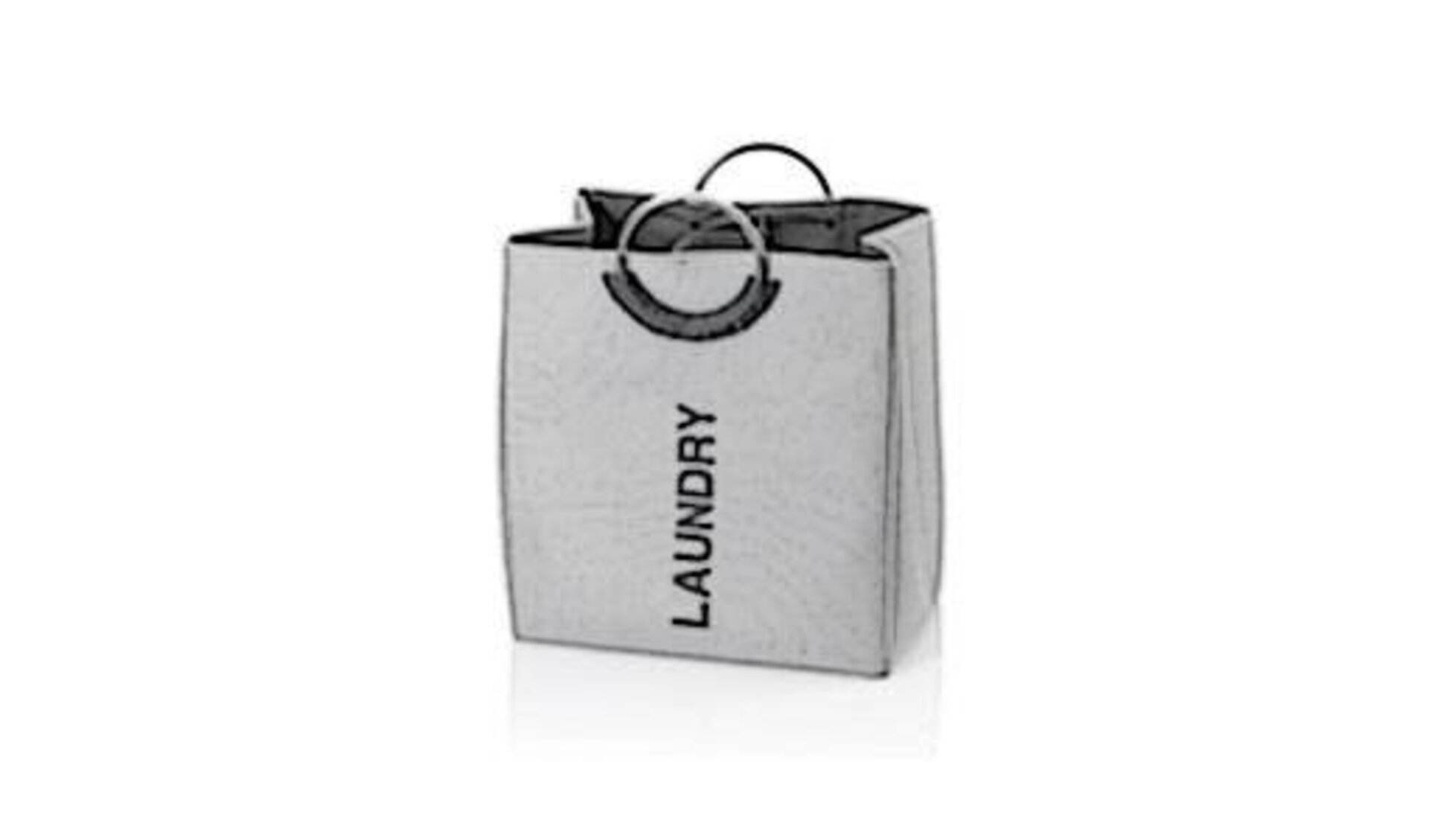 Icon für Wäscheaufbewahrung ist ein textiler Behälter mit Handgriffen für den einfachen Transport.