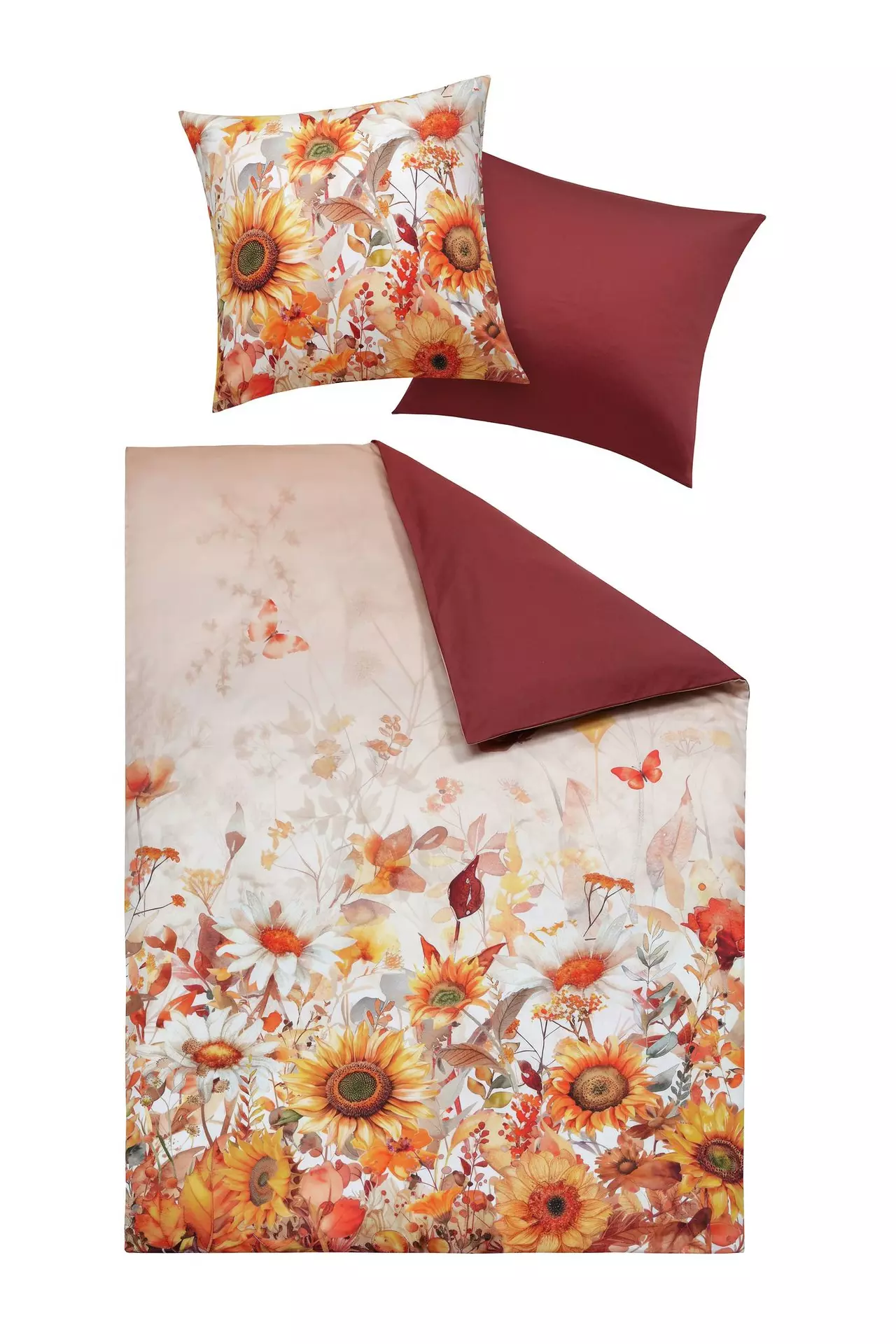 Satin-Bettwäsche Nayomi - Sonnenblume Casa Nova Textil 135 x 200 cm