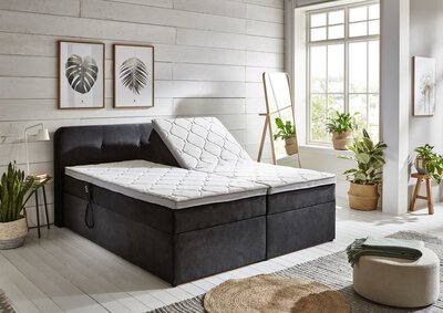 2. Bild von Boxspringbett ca. 213 x 104 x 190 cm Sun Garden grau