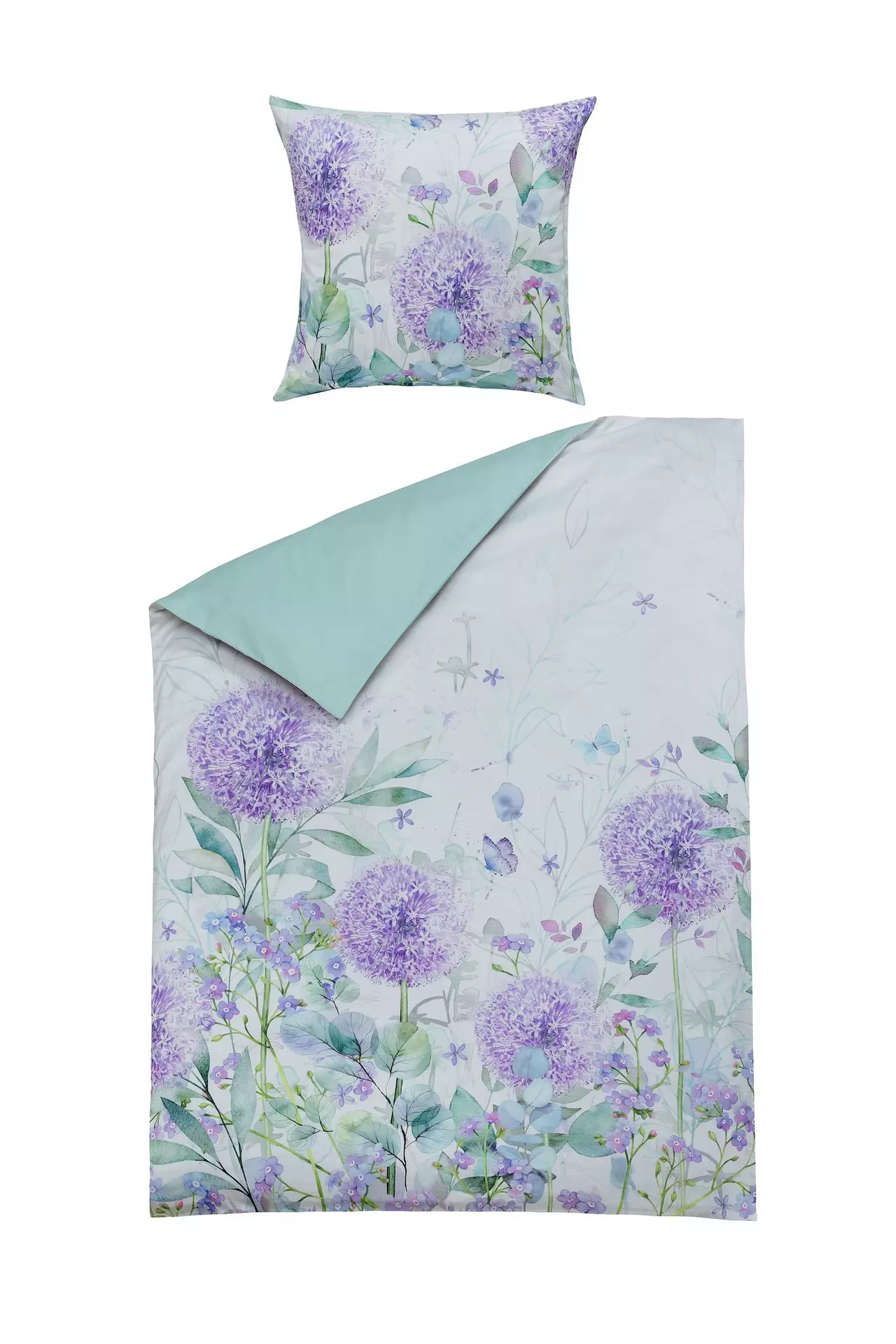 Satin-Bettwäsche Cora Doldenblüte Casa Nova Textil 135 x 200 cm