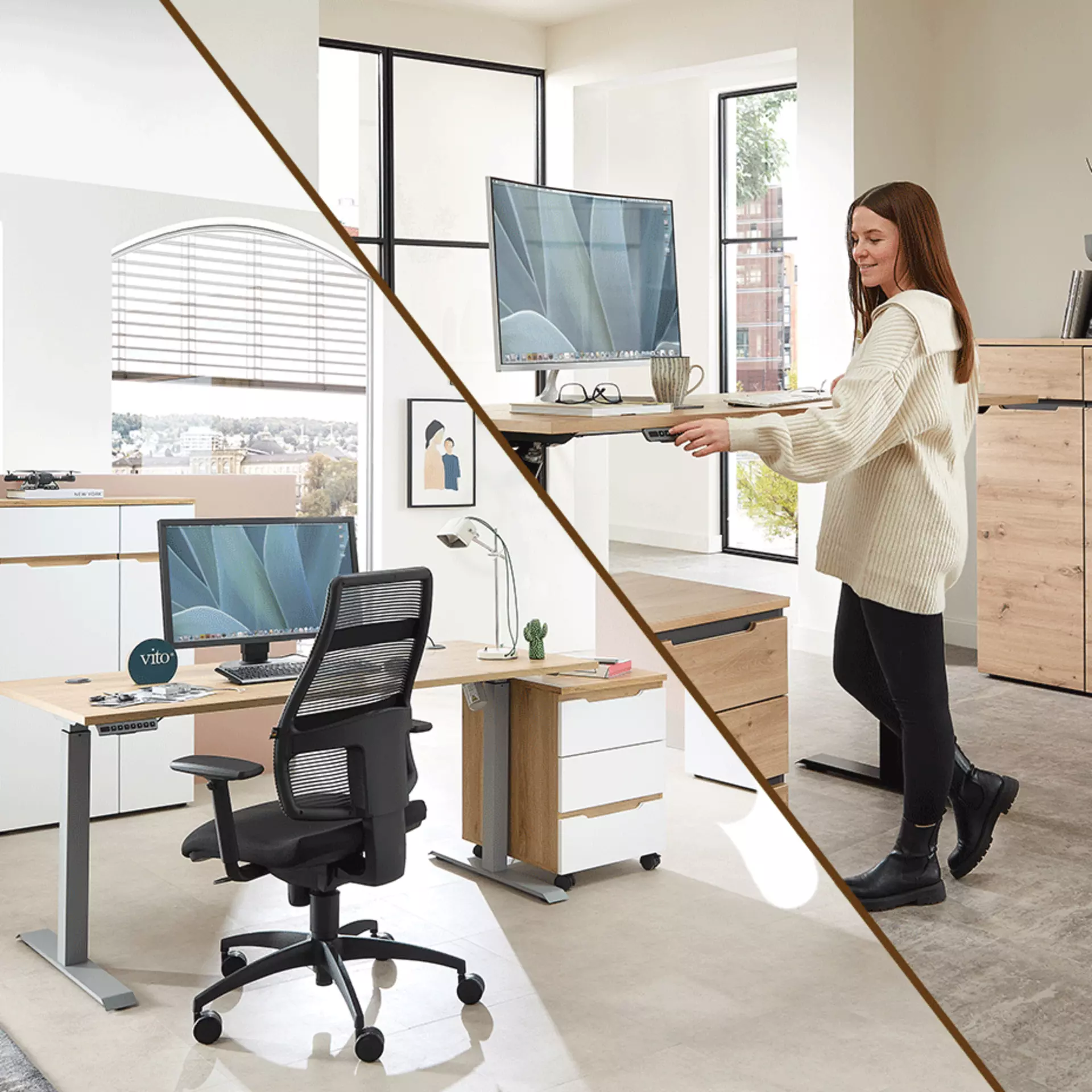 Mobiler banner zum wohntrend beliebte trends im arbeitszimmer