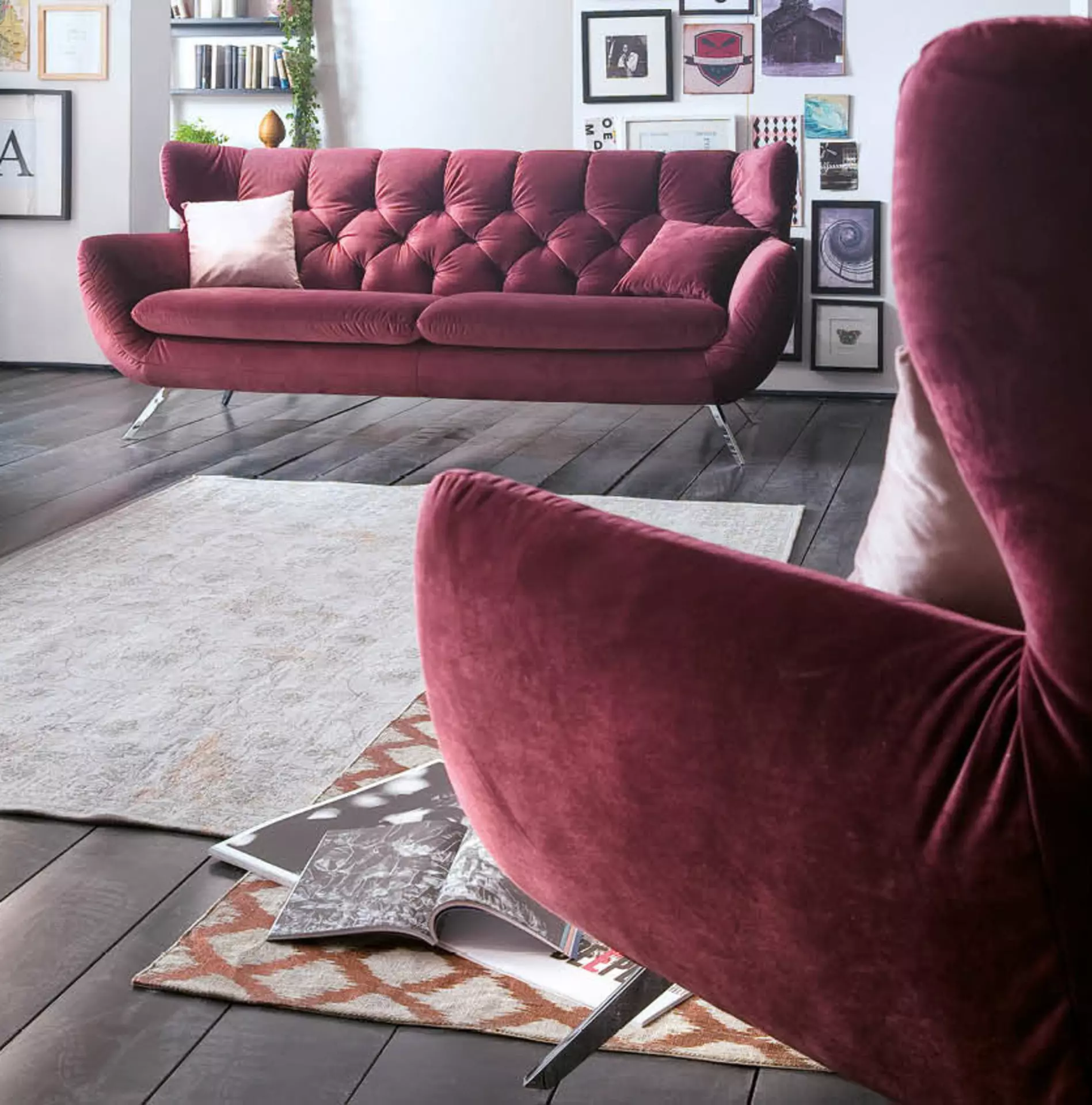 Sofa 2,5-Sitzer SIXTY LASCONDO Textil 95 x 94 x 200 cm