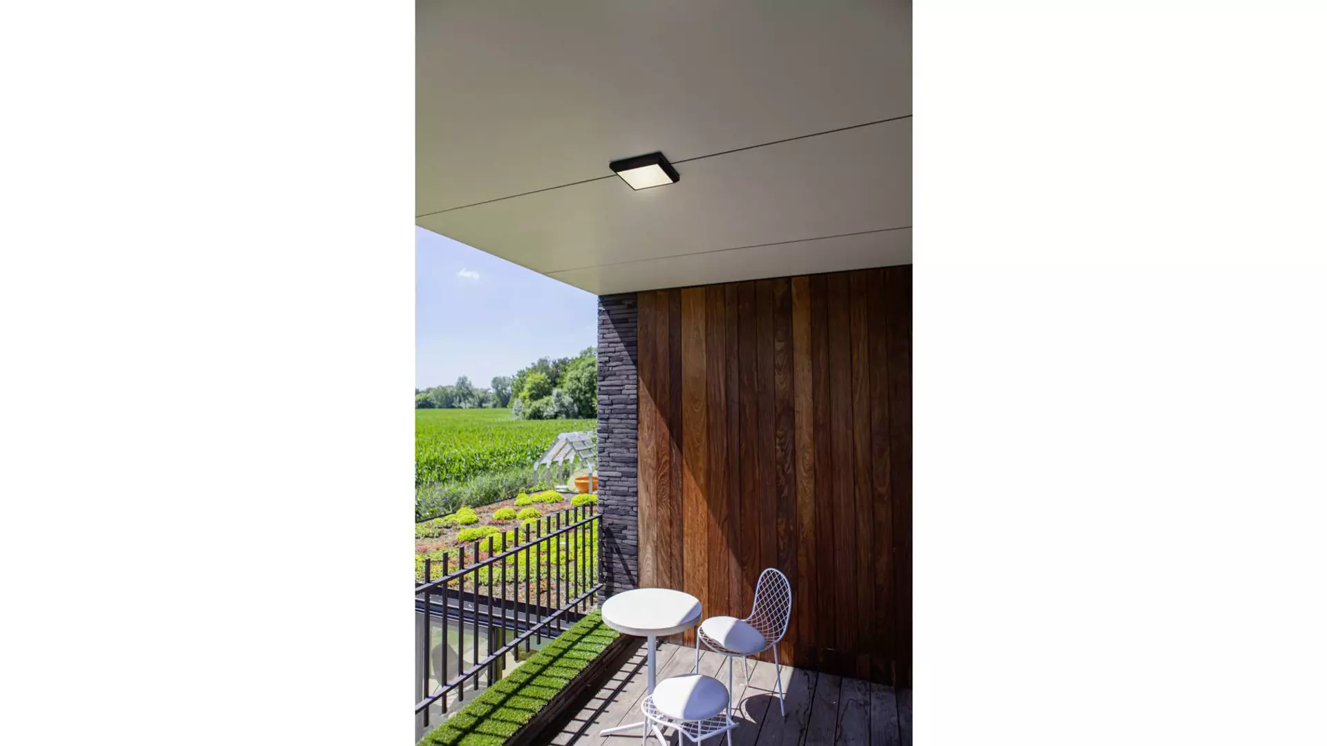 Decken-Aussenleuchte HELENA Eco-Light Metall 22 x 3 x 22 cm