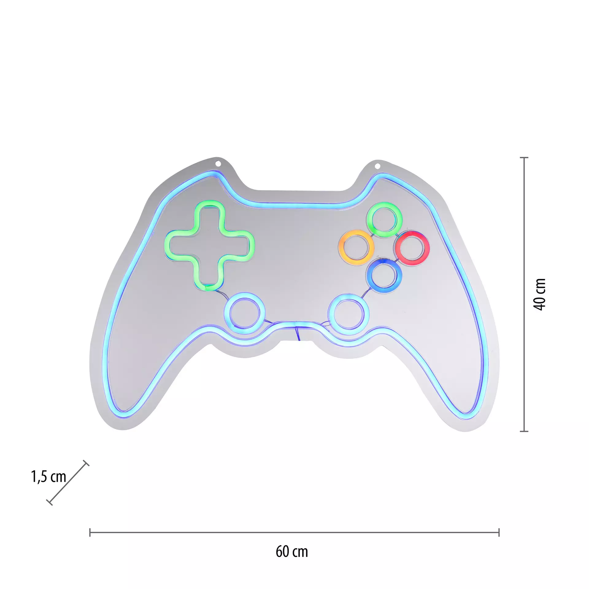 Dekorationsleuchte NEON-GAMER JUST LIGHT Kunststoff 60 x 40 x 1 cm