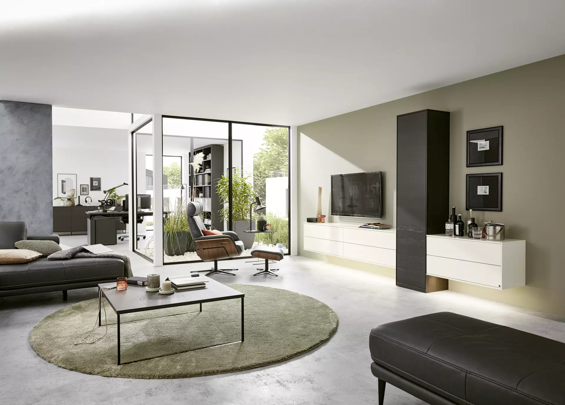 Wohnwand KARA FRAME Musterring Holzwerkstoff 40 x 217 x 349 cm