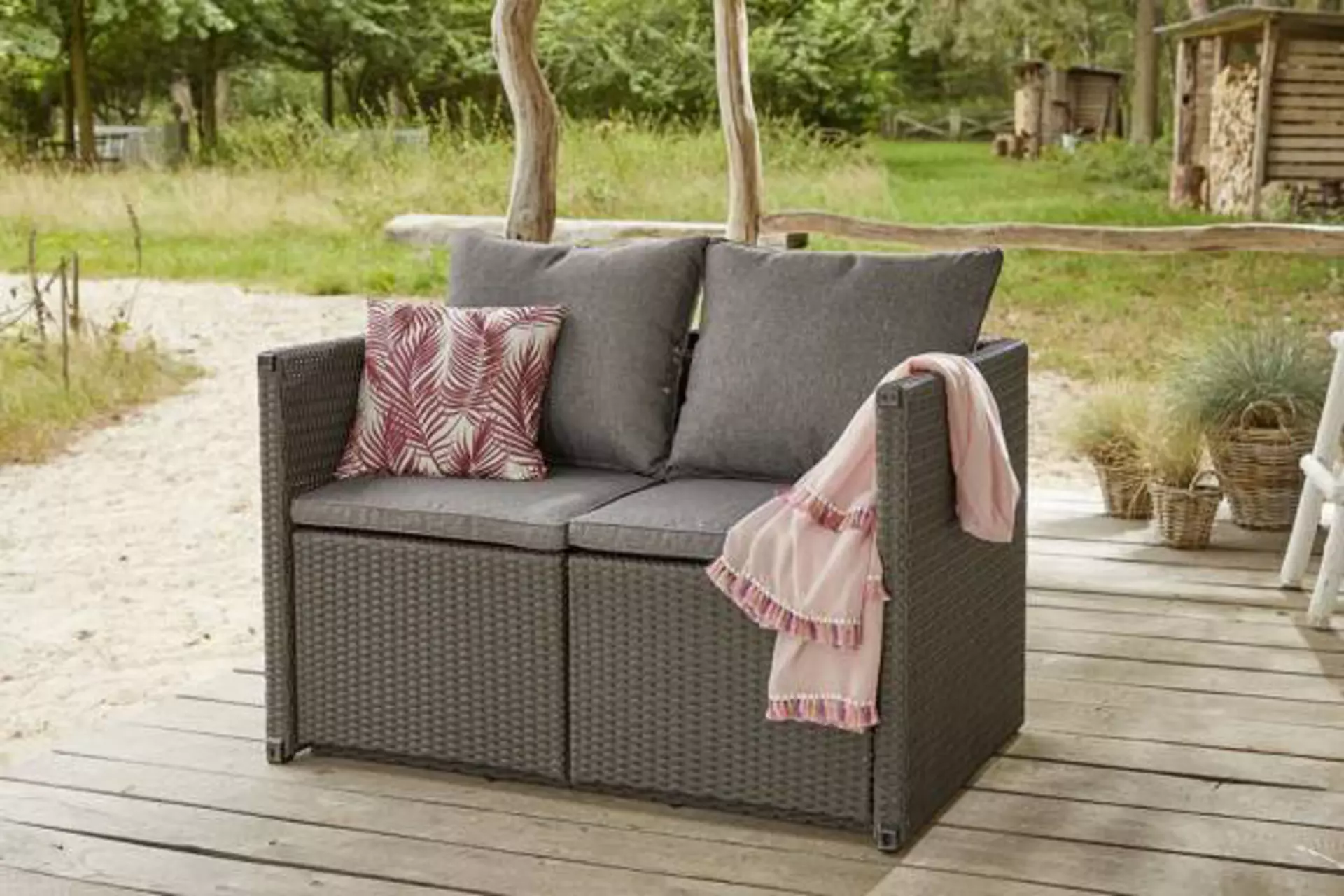 Balkon-Set LORENA Outdoor Textil 71 x 71 x 116 cm