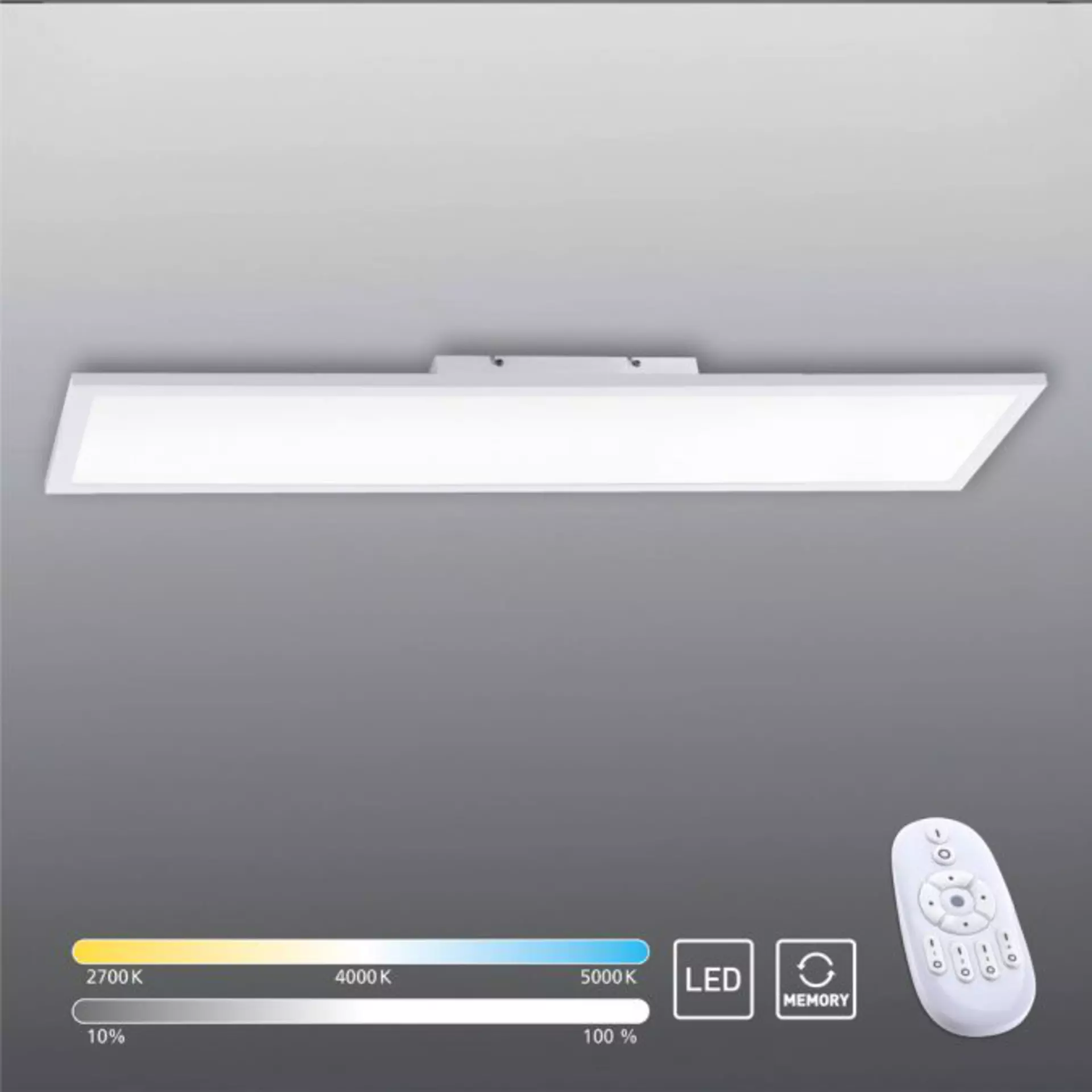 Deckenleuchte FLAT JUST LIGHT Metall 25 x 5 x 100 cm