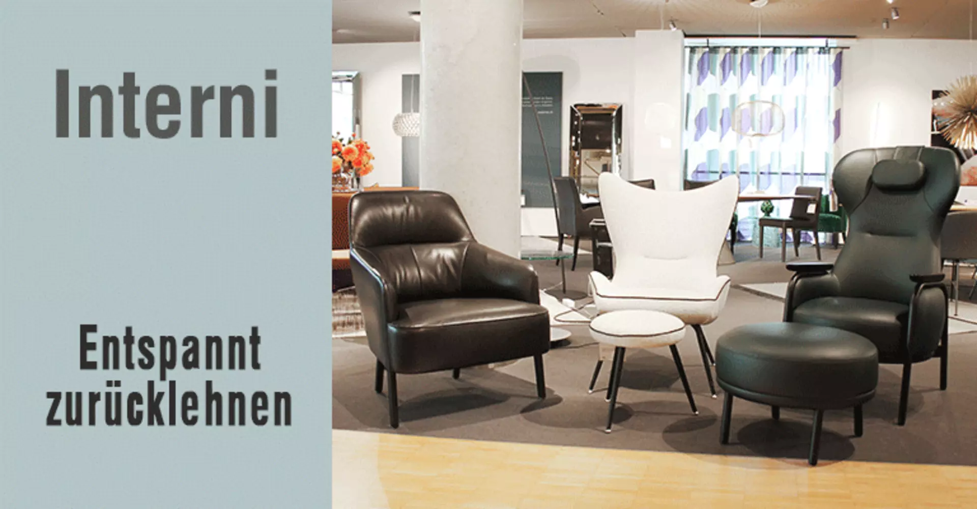 Entspannt zurücklehnen - komfortable Sitzgelegenheiten in edlen Designs bei interni by inhofer