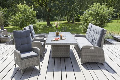 2. Bild von Loungesofa Kunststoff grau ca. 211 x 111 x 90 cm