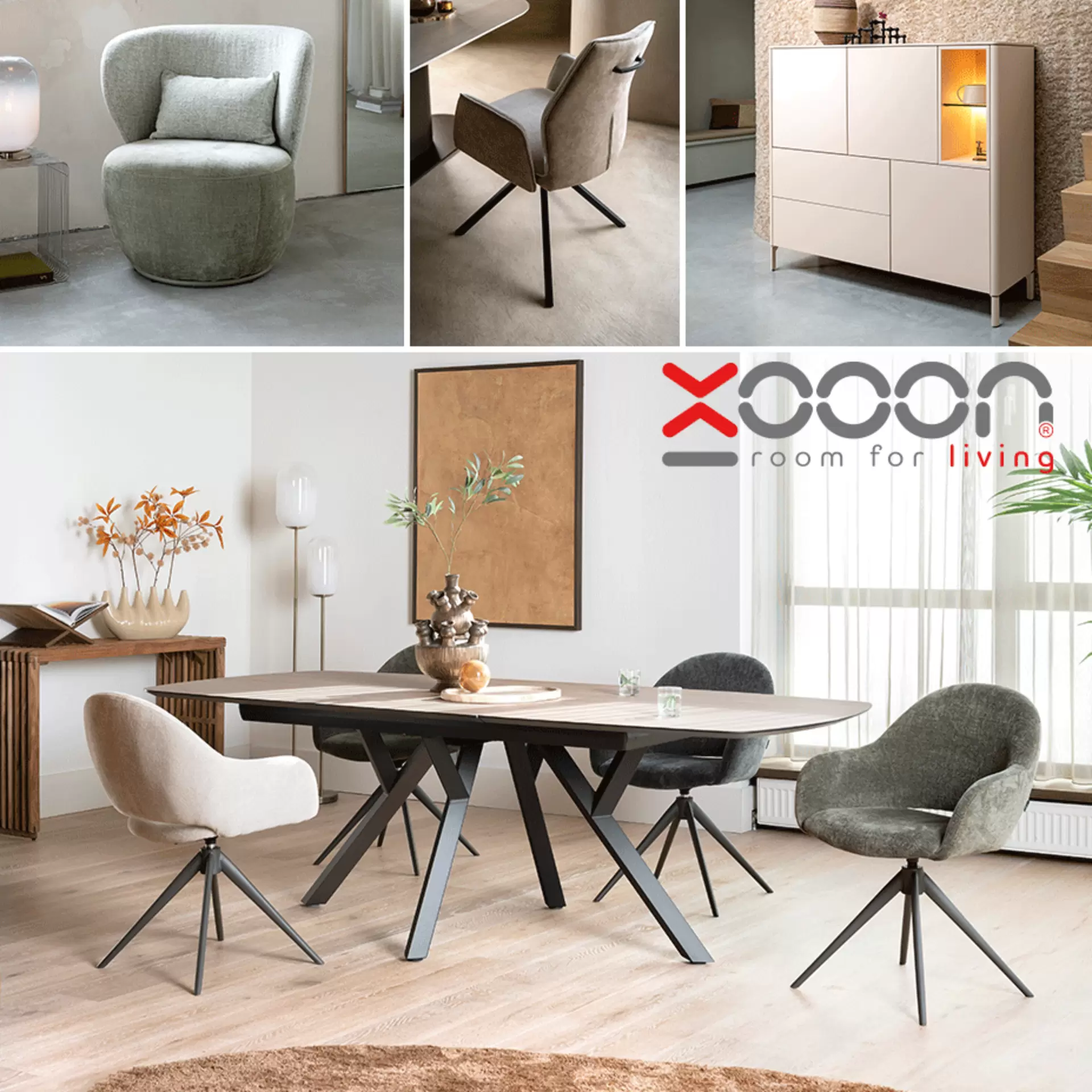 Trendbewusste Wohnzimmer- und Esszimmermöbel von Xooon