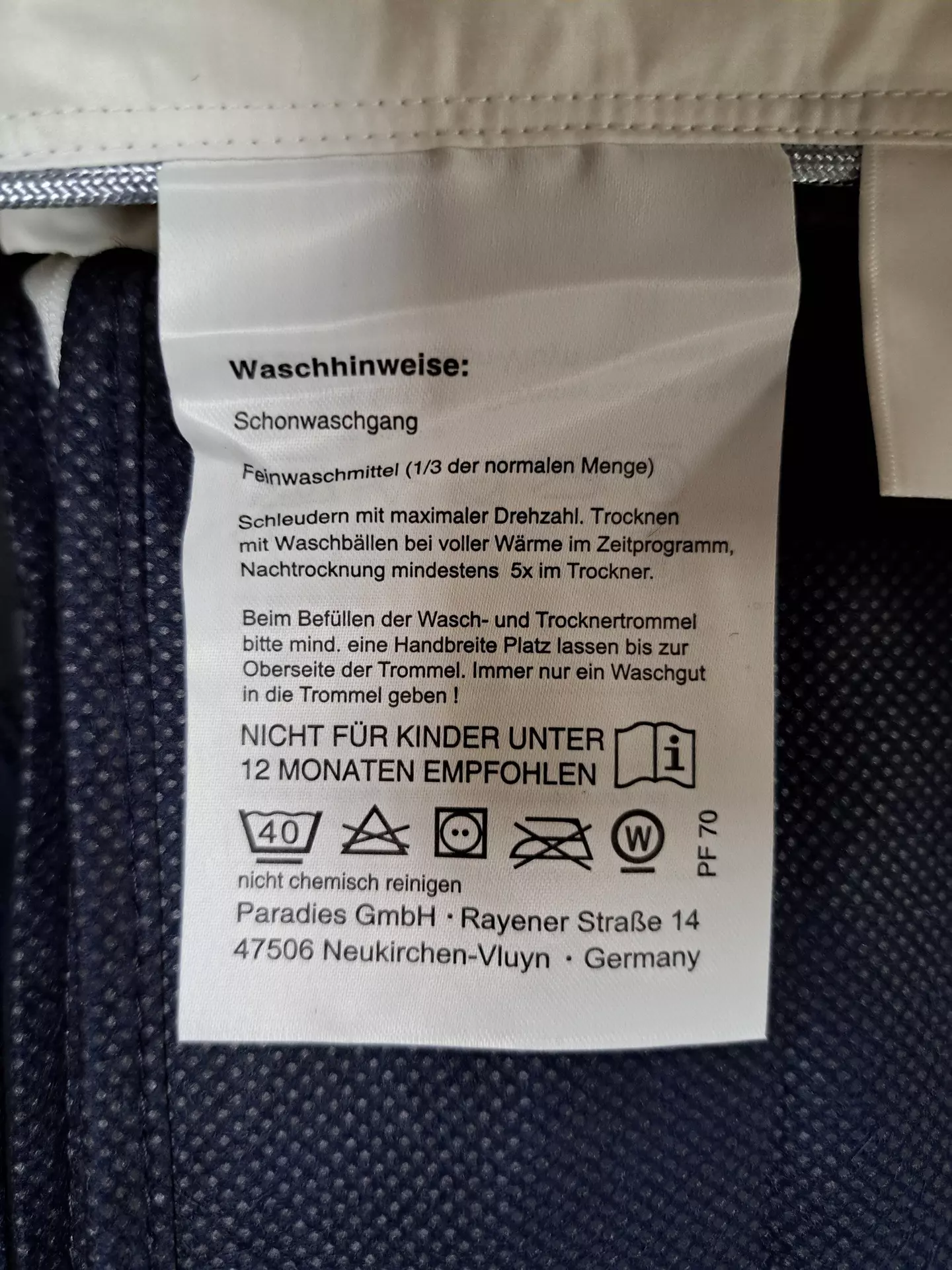 Kinderbettdecke Nalu 90 Bio leicht warm Paradies Textil 100 x 135 cm