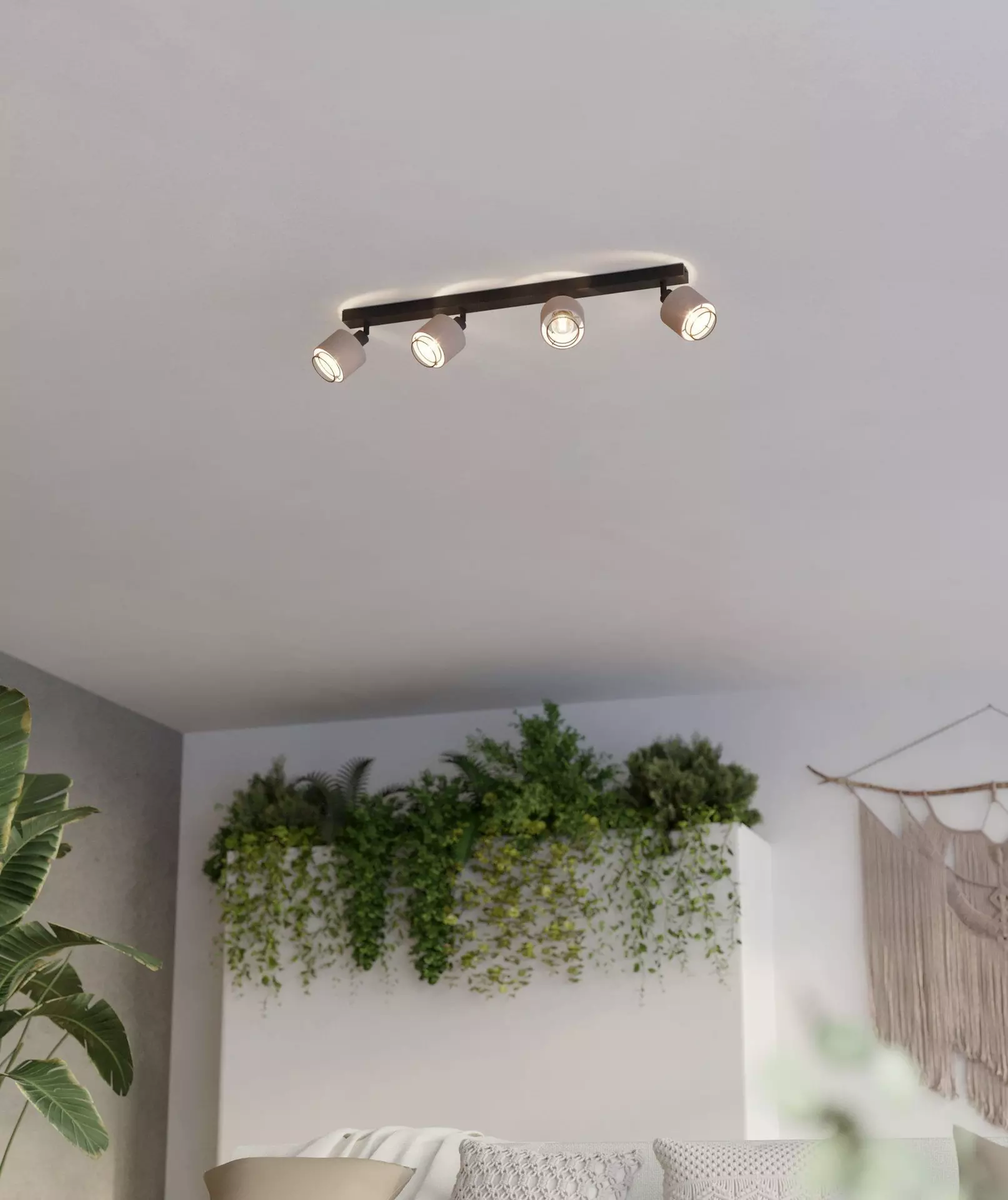 Strahler ROSLEY Eglo Naturmaterialien 75 x 18 x 9 cm