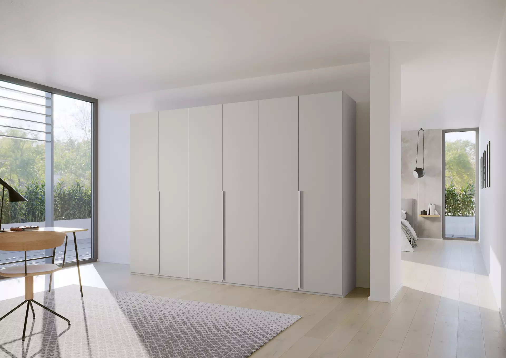 Drehtürenschrank PURISMA rauch ORANGE Holzwerkstoff 60 x 223 x 301 cm