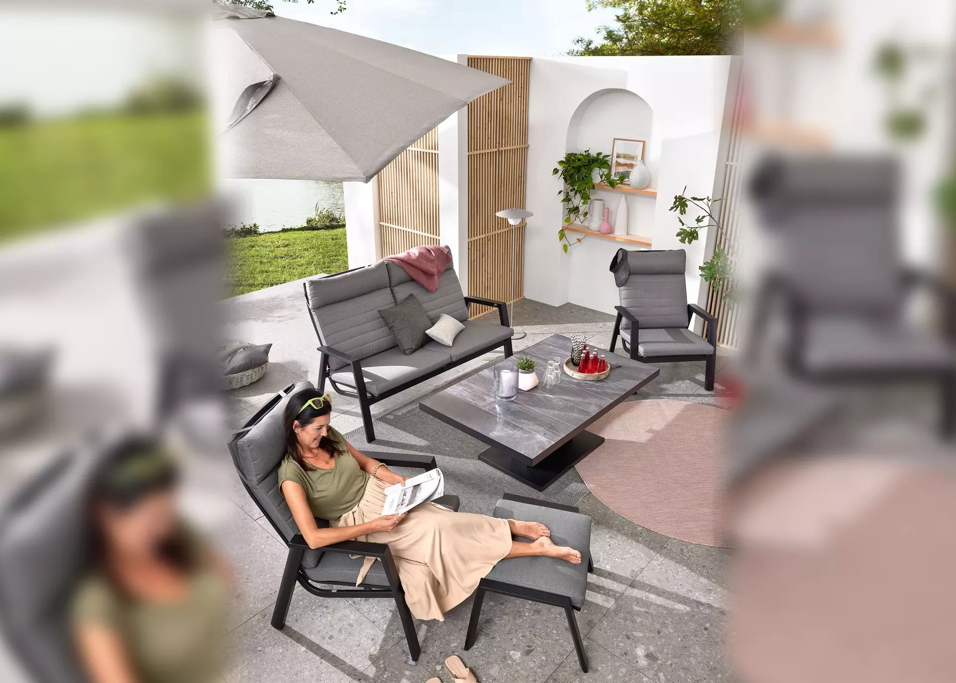 Loungesessel ASCELLA MONDO Textil 82 x 99 x 72 cm