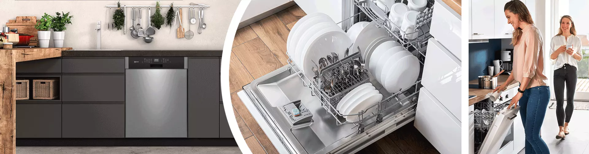 Die Spülmaschine als Einbaugerät in der Küche. Jetzt bei Möbel Inhofer praktische Geschirrspüler entdecken