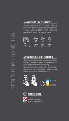 3. Bild von Smart-Home-Leuchten LED 3-Stufen-Dimmer gold