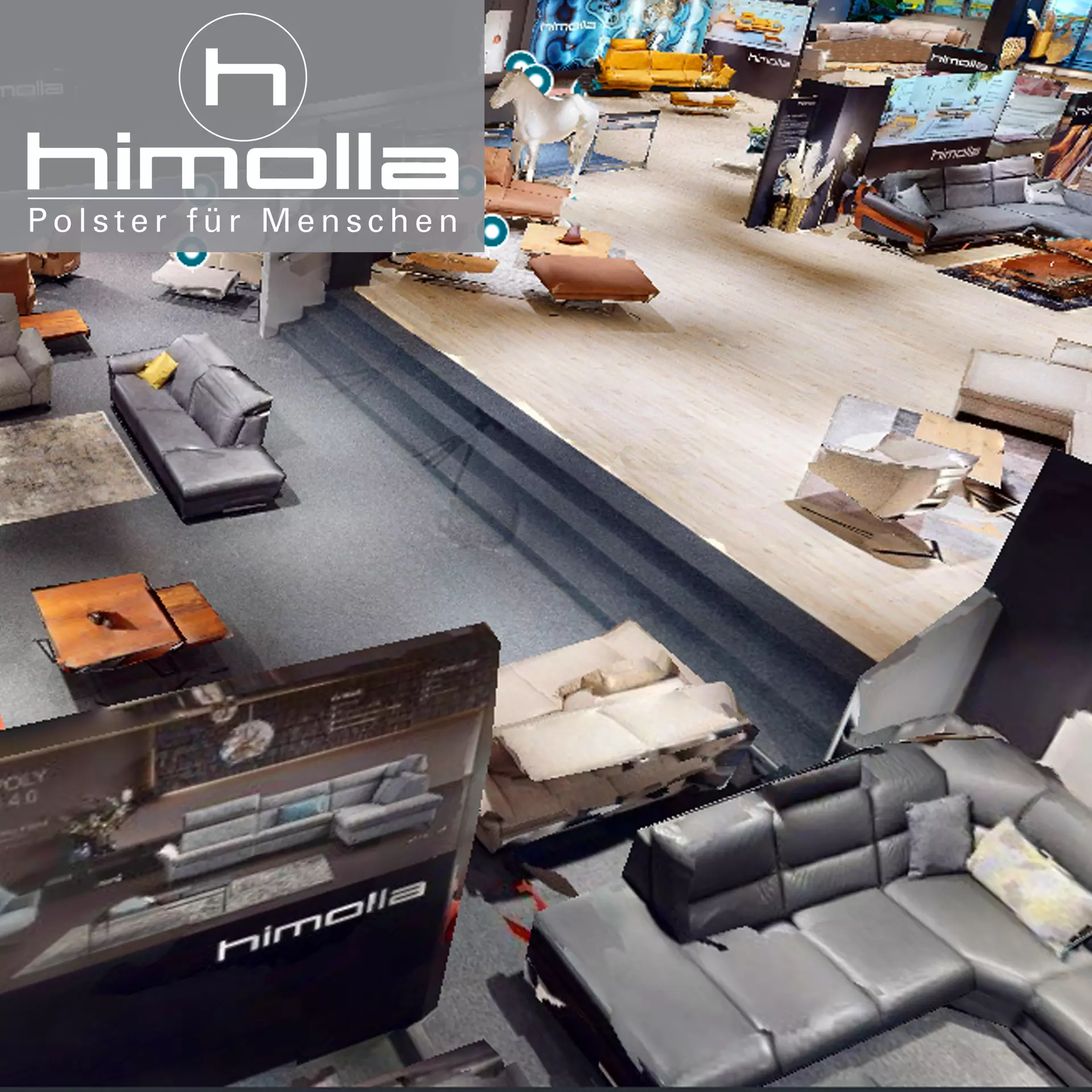 Starten Sie den virtuellen Rundgang durch die Himolla Ausstellung im Einrichtungshaus Möbel Inhofer