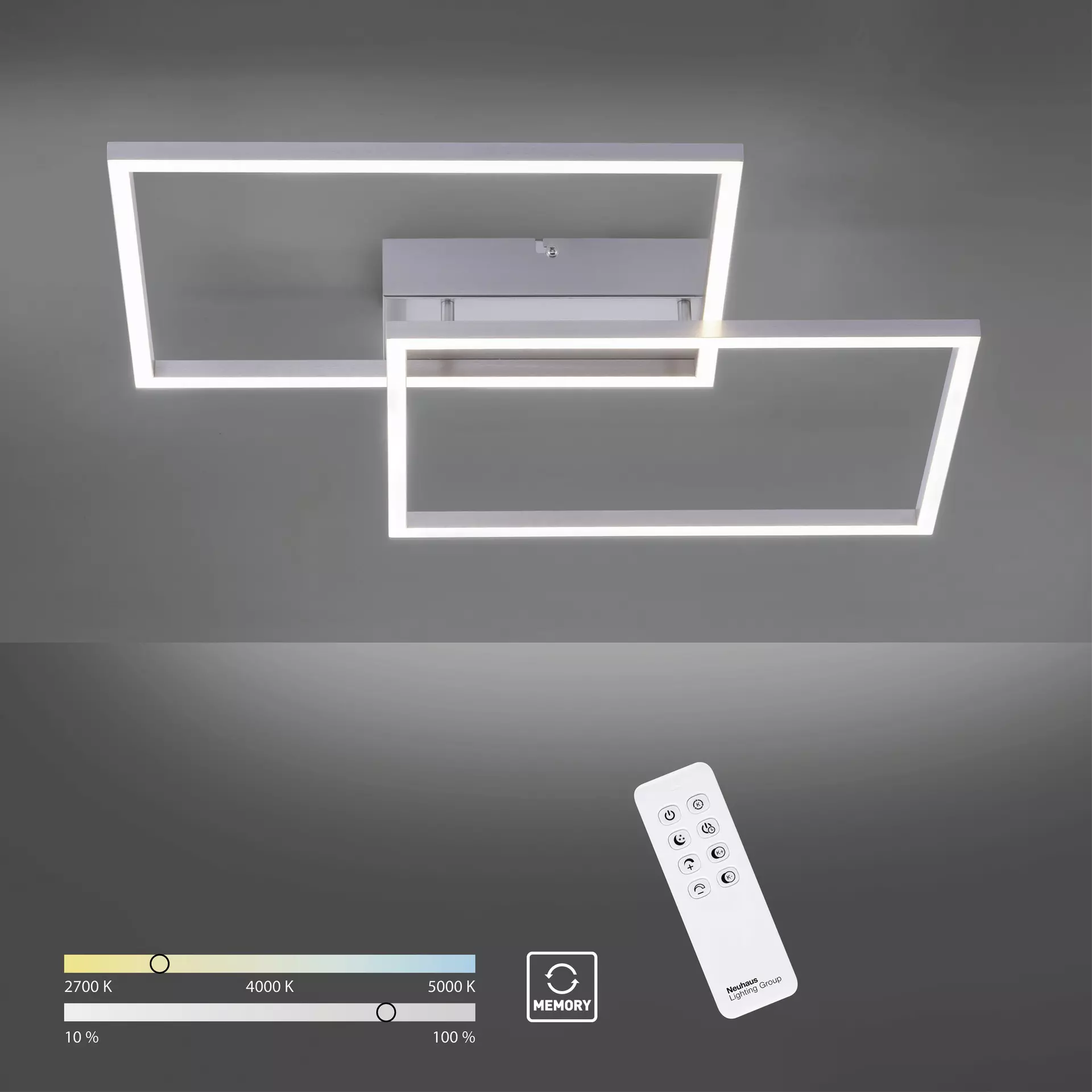 Deckenleuchte IVEN JUST LIGHT Metall 56 x 7 x 75 cm