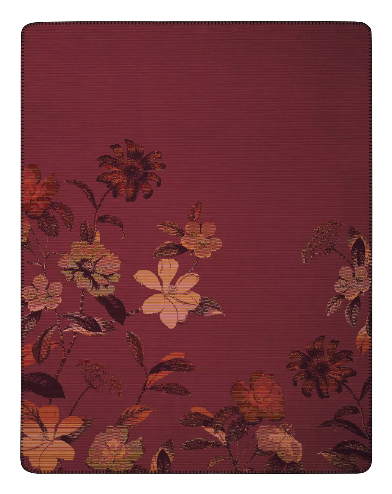 Wohndecke Ruby Passion Velvet Bloom BIEDERLACK Textil 150 x 200 cm