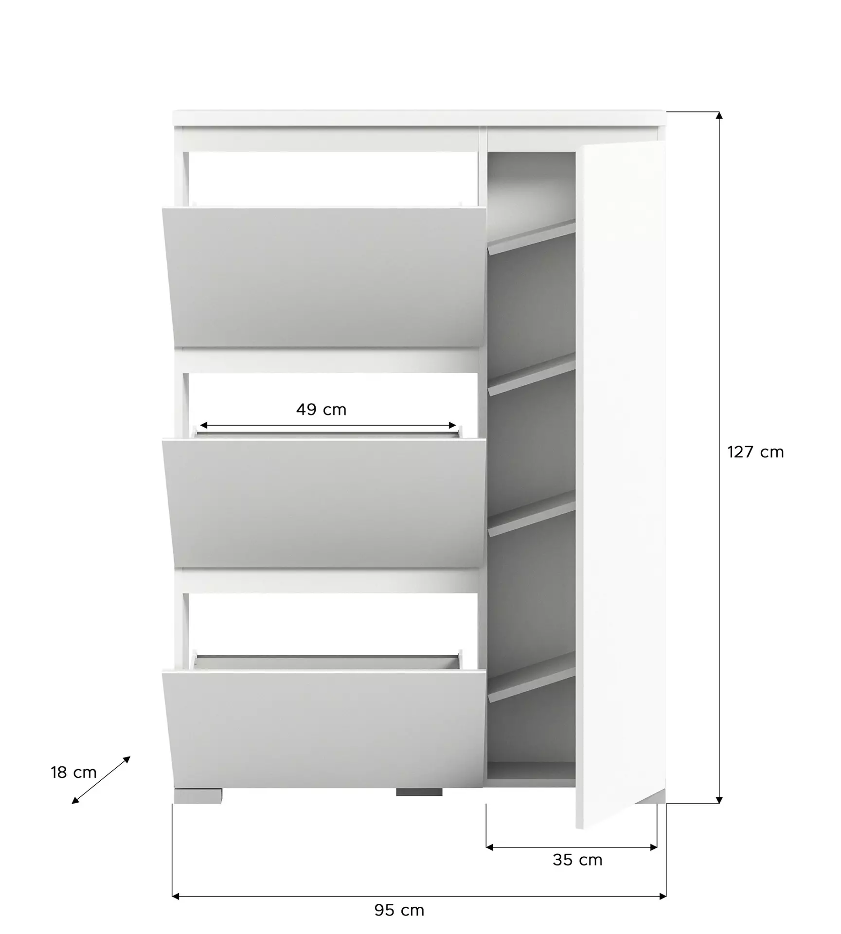 Schuhschrank SHOELOVE inDoor Holzwerkstoff 18 x 133 x 95 cm