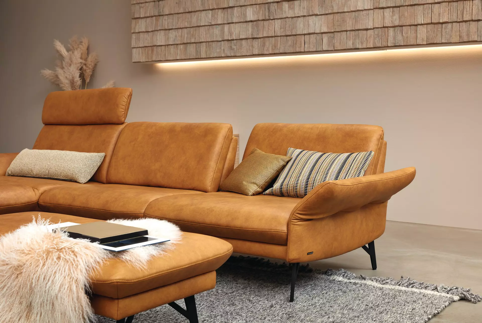 Polstergarnitur 1928 Himolla Leder 175 x 83 x 280 cm