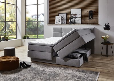 4. Bild von Boxspringbett ca. 217 x 112 x 188 cm Dreamoro silber