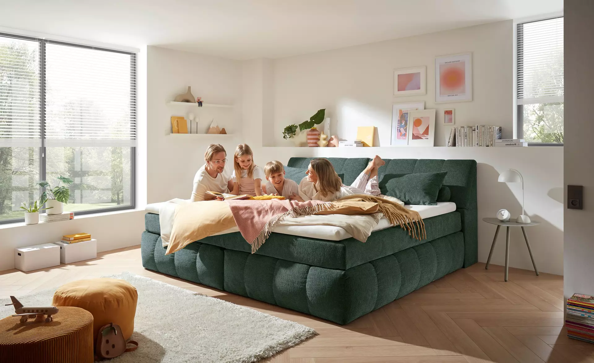 Boxspringbett BEARFORD ED-Lifestyle Textil 250 x 106 x 240 cm