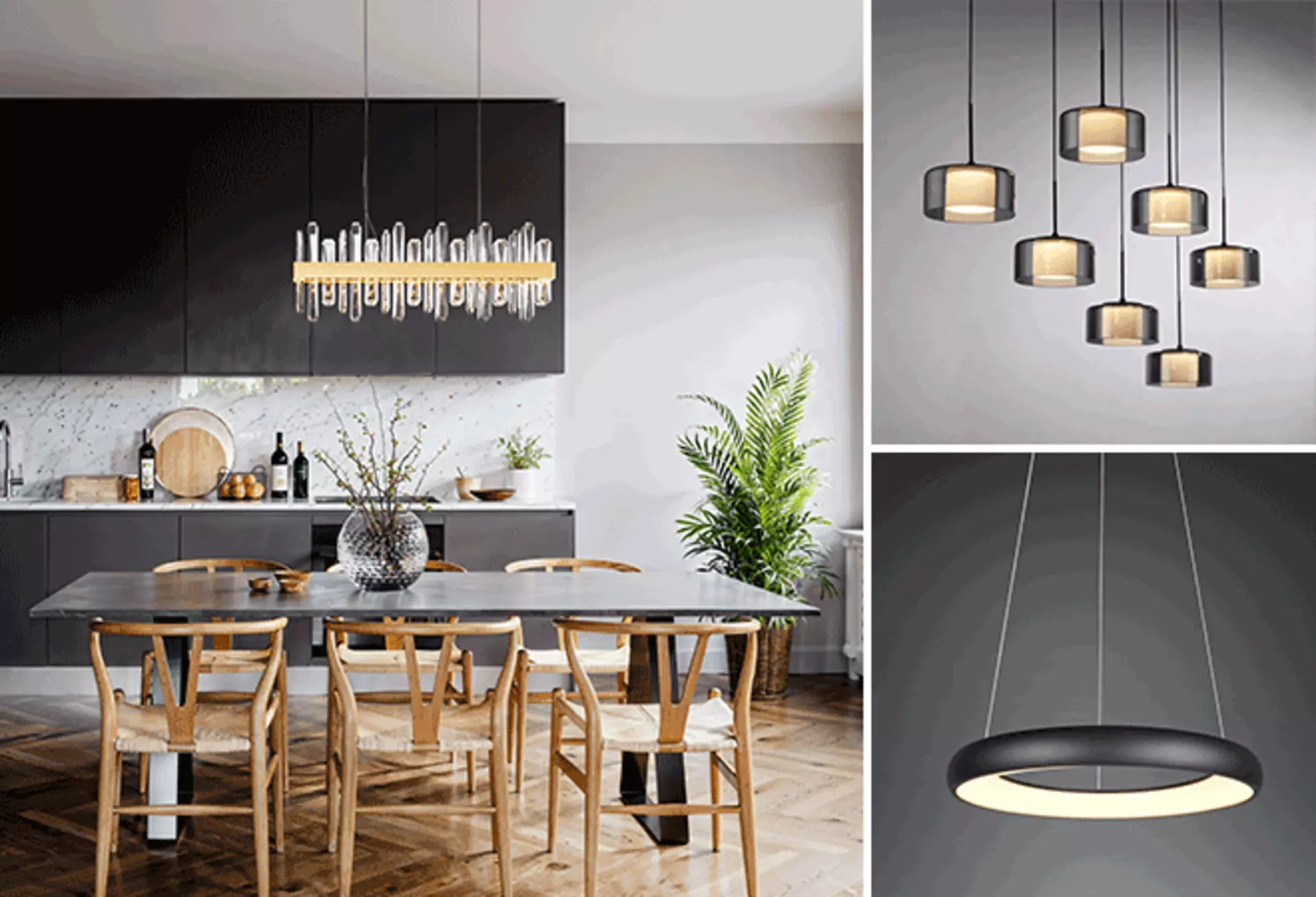 Pendelleuchten rücken den Esstisch ins richtige Licht