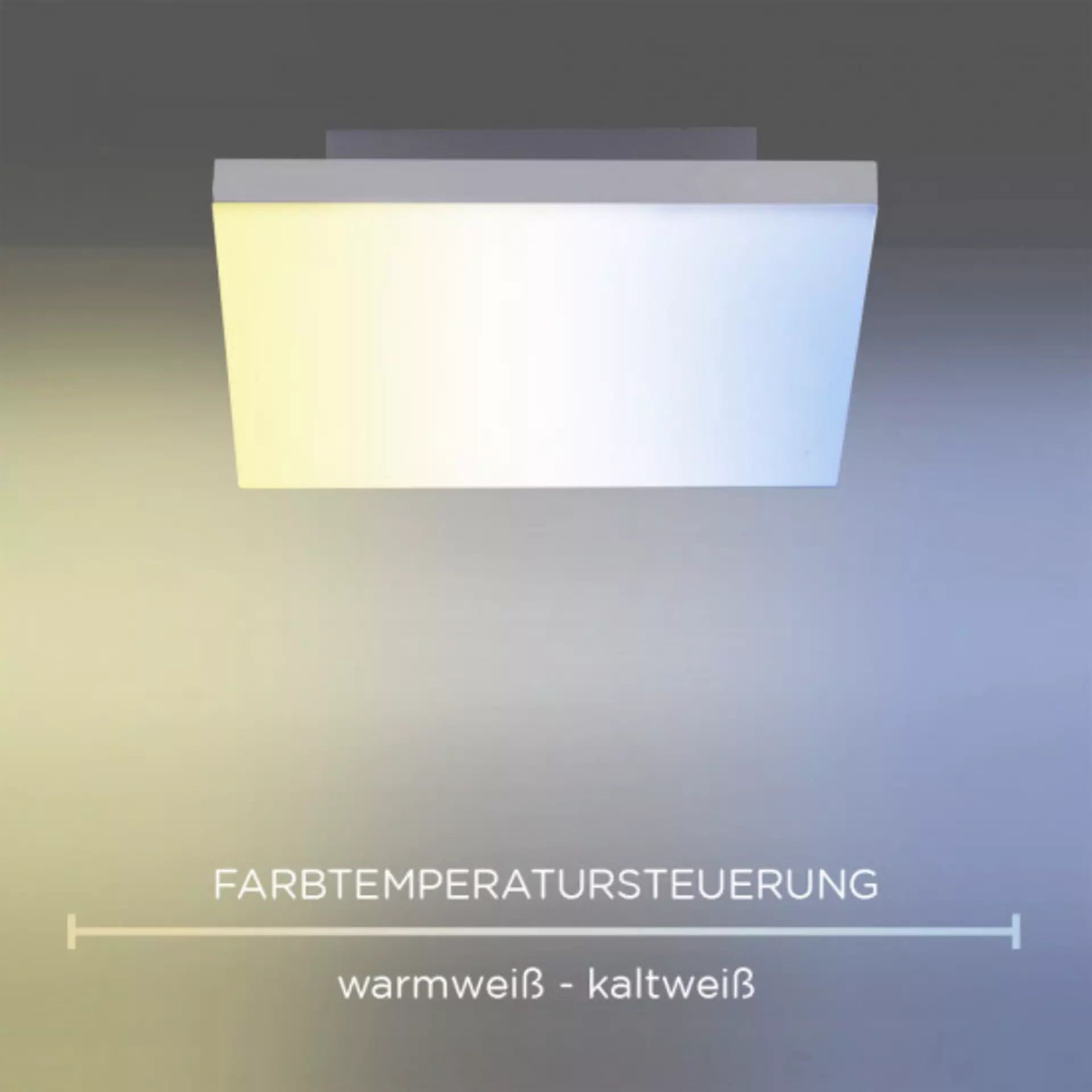 Smart-Home-Leuchten Q-FRAMELESS Paul Neuhaus Metall 45 x 6 x 45 cm