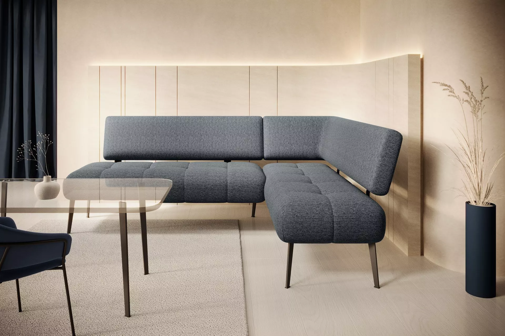 Eckbank MILO MONDO Textil 163 x 90 x 215 cm