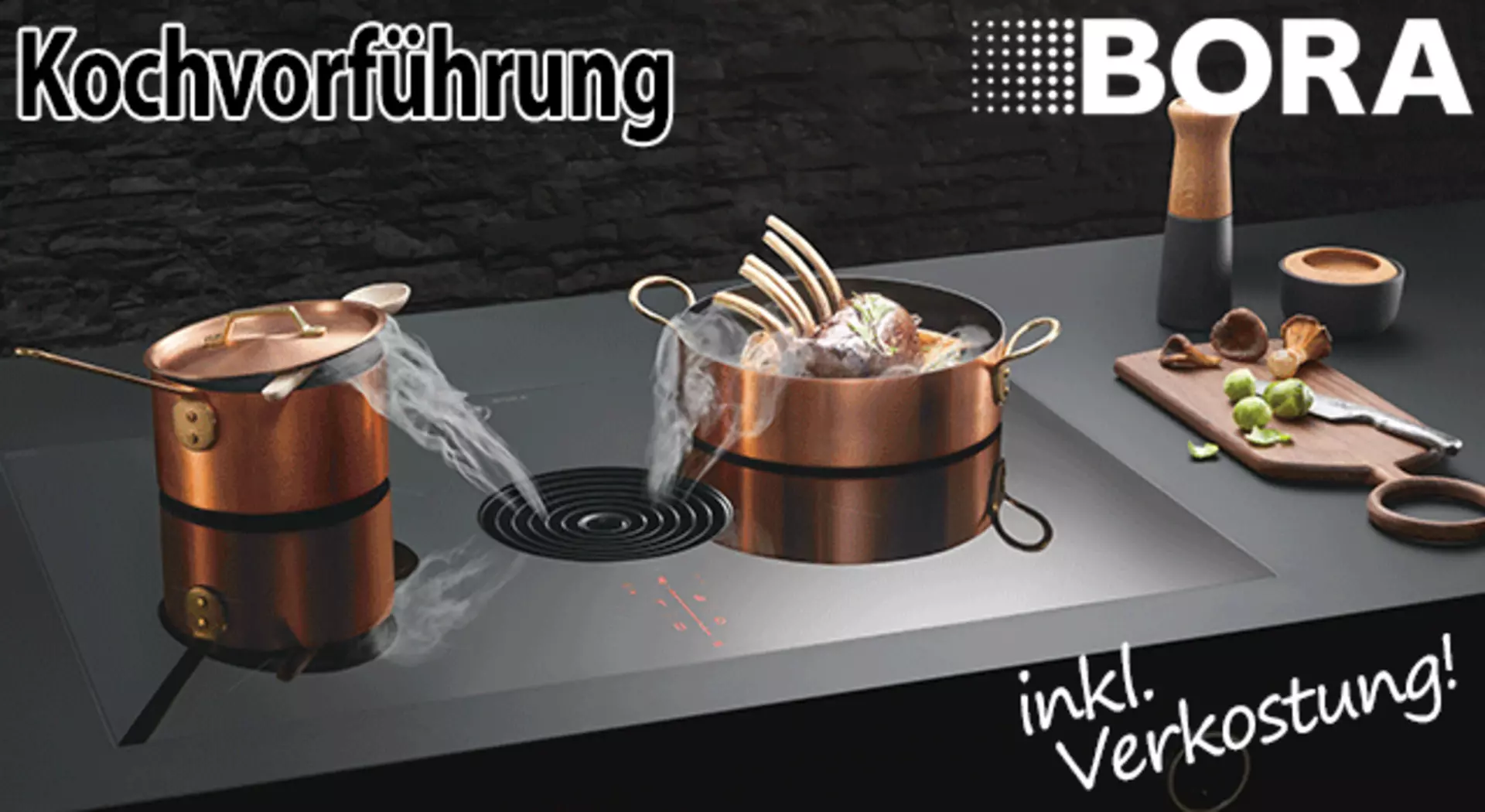 Bora Kochvorführung bei Möbel Inhofer. Nur am 28. März im Einrichtungshaus in Senden