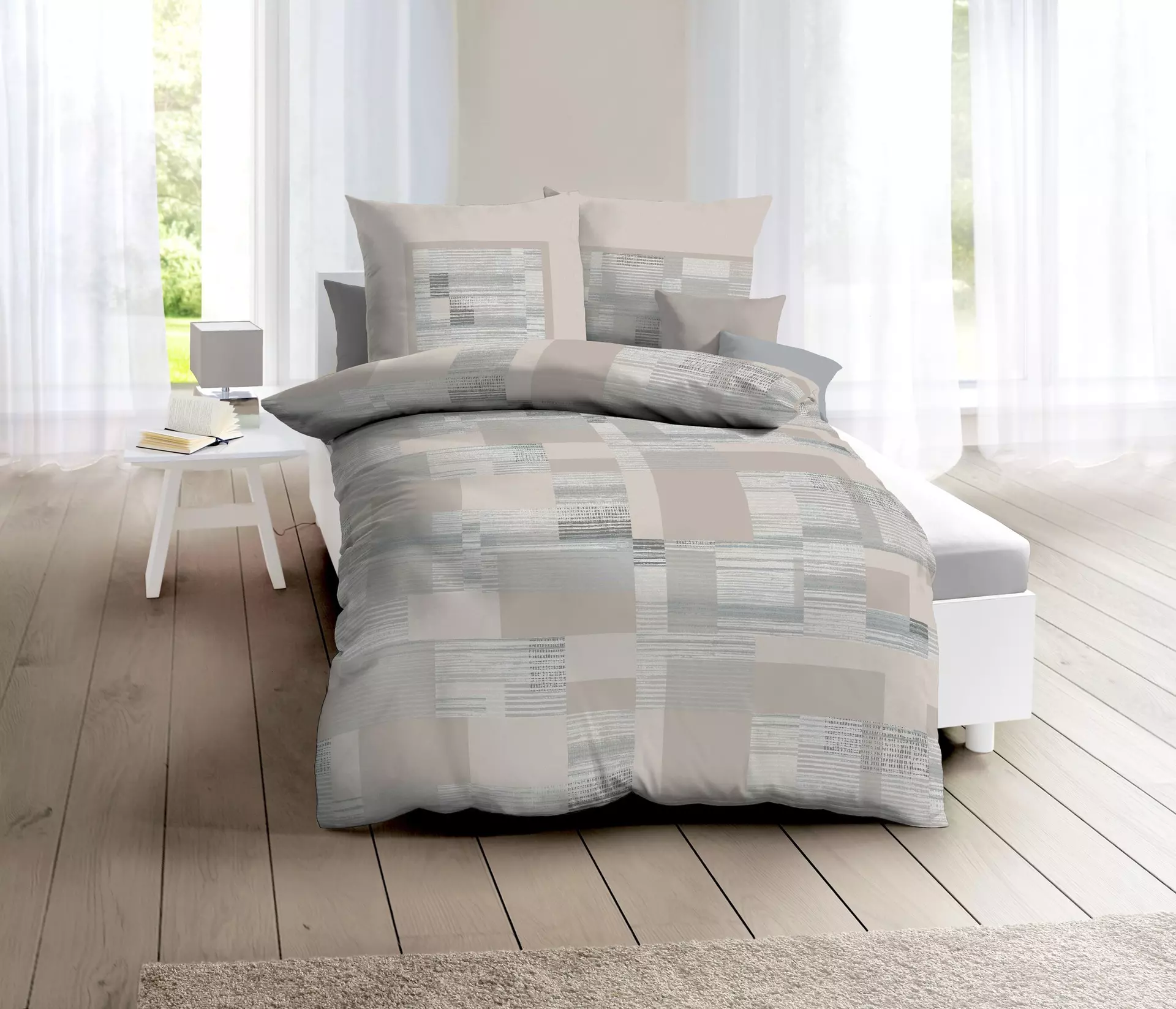 Satin-Bettwäsche Scale/Nirana MONDO Textil 135 x 200 cm