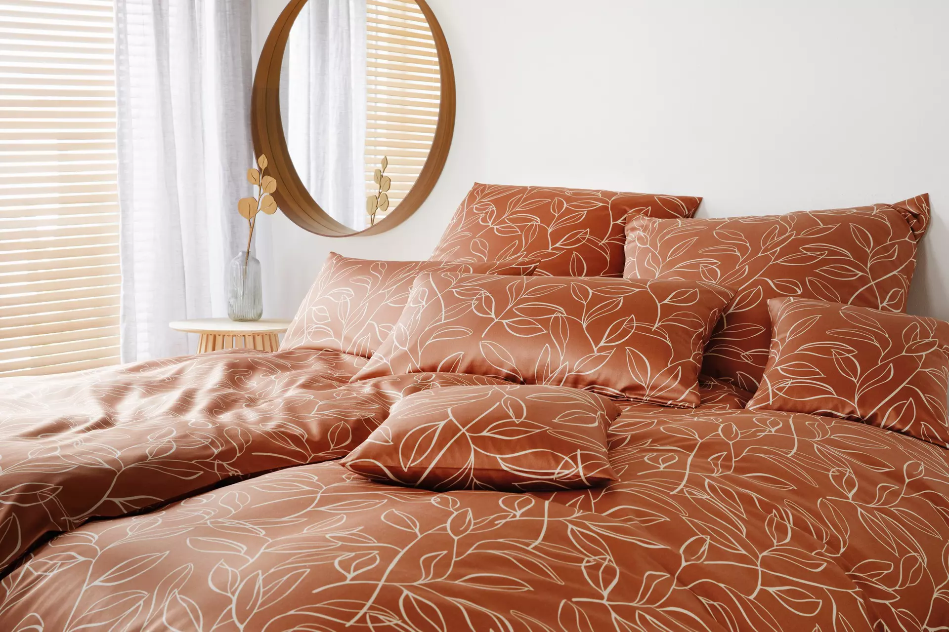 Satin-Bettwäsche Floral Elegante Textil 135 x 200 cm