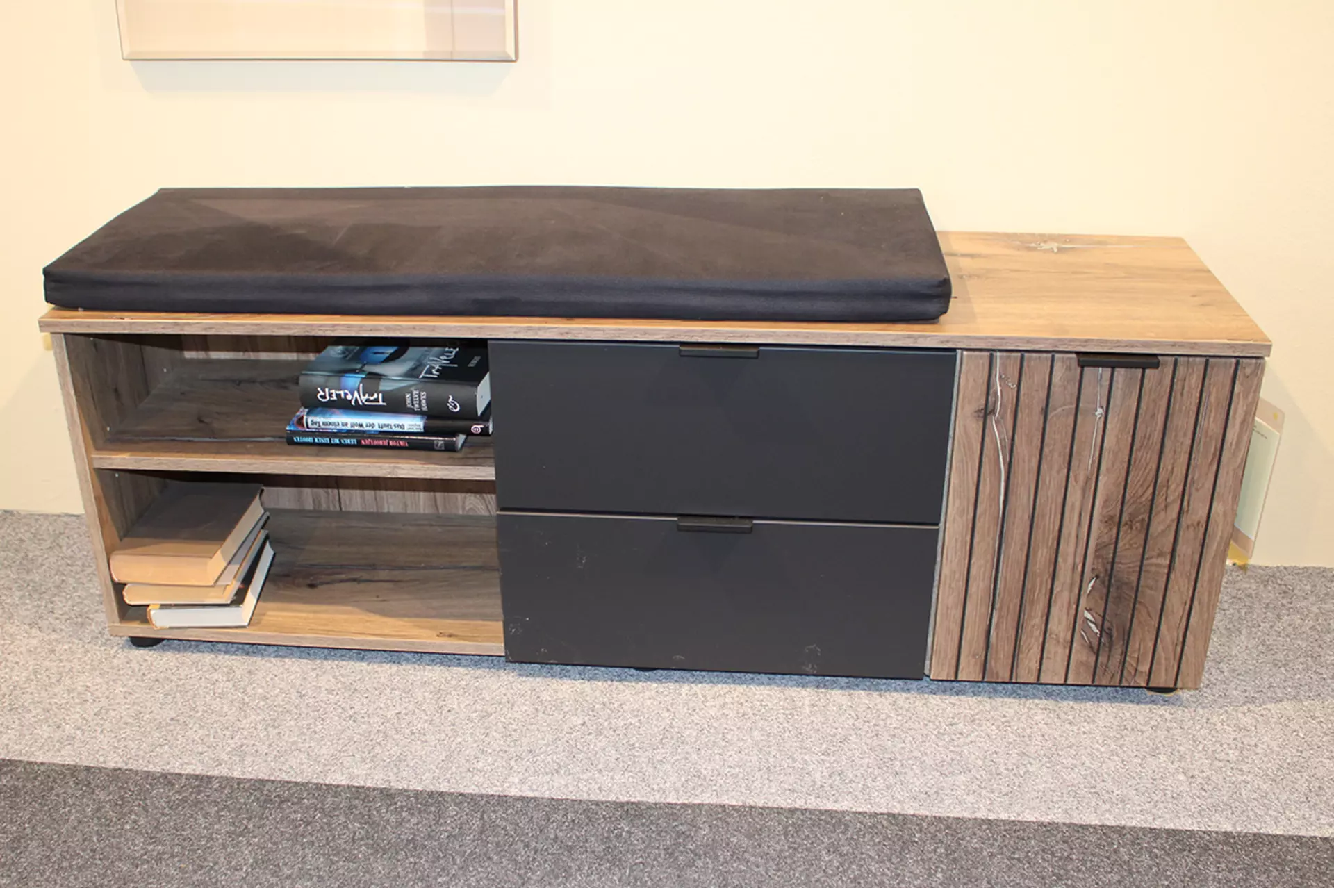 Garderobenbank LINEA Flagstaff Oak Umbra Nachbildung