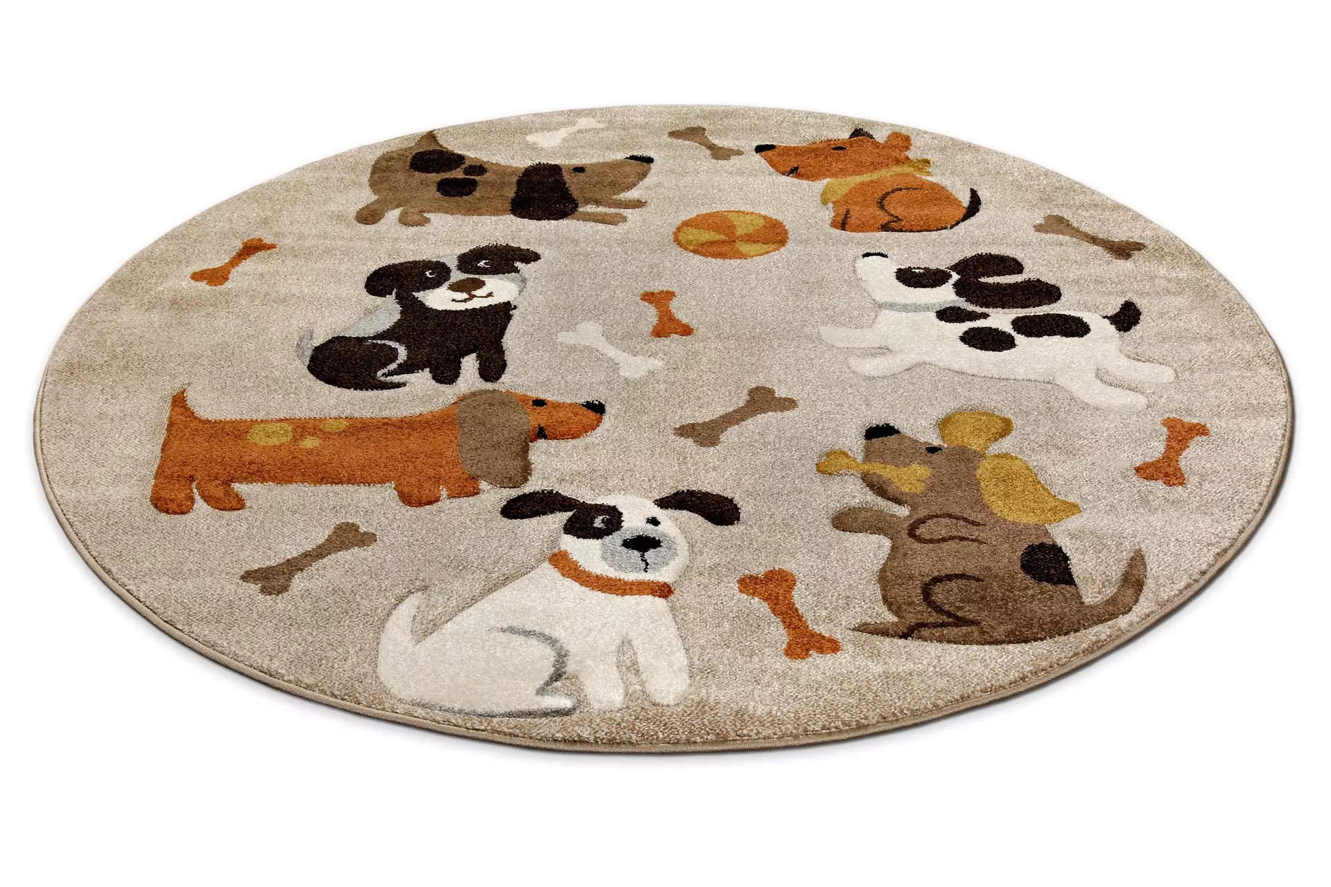 Kinderteppich Rocky & Friends Smart Kids Textil 120 x 1 x 120 cm