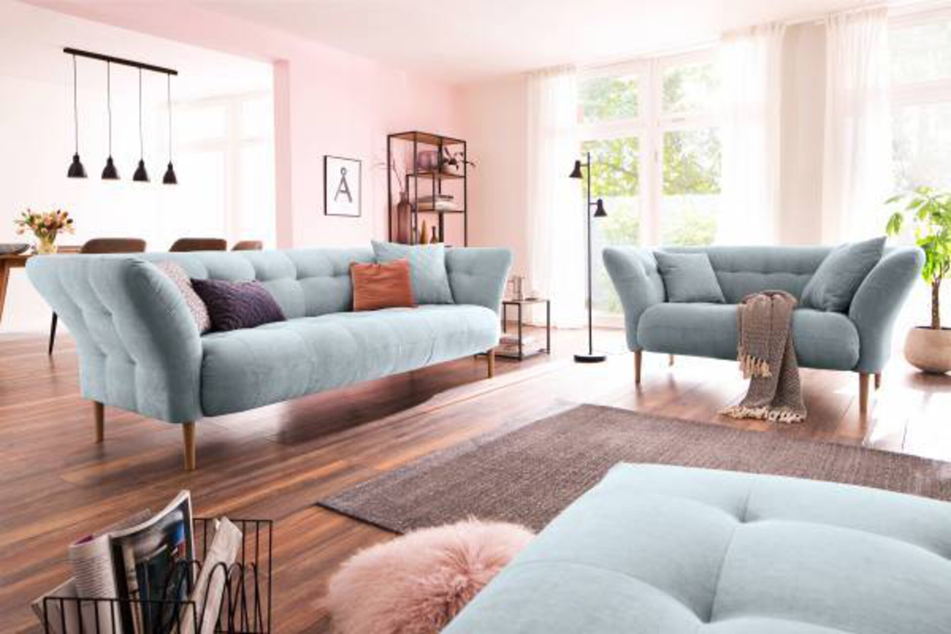 Sofa 2-Sitzer BIG APPLE Couch Lifestyle Textil 97 x 79 x 160 cm